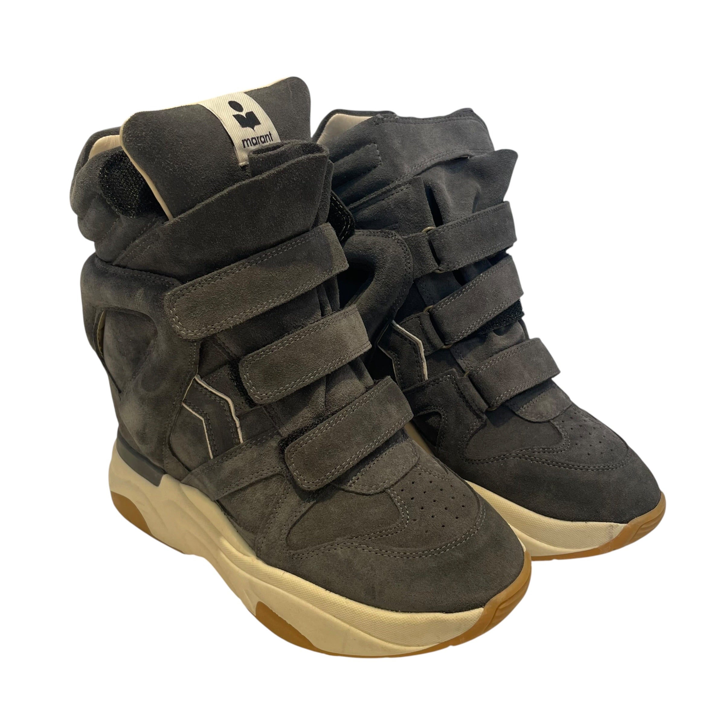 ISABEL MARANT/Hi-Sneakers/US 7/GRY/balskee hightop wedges view 1