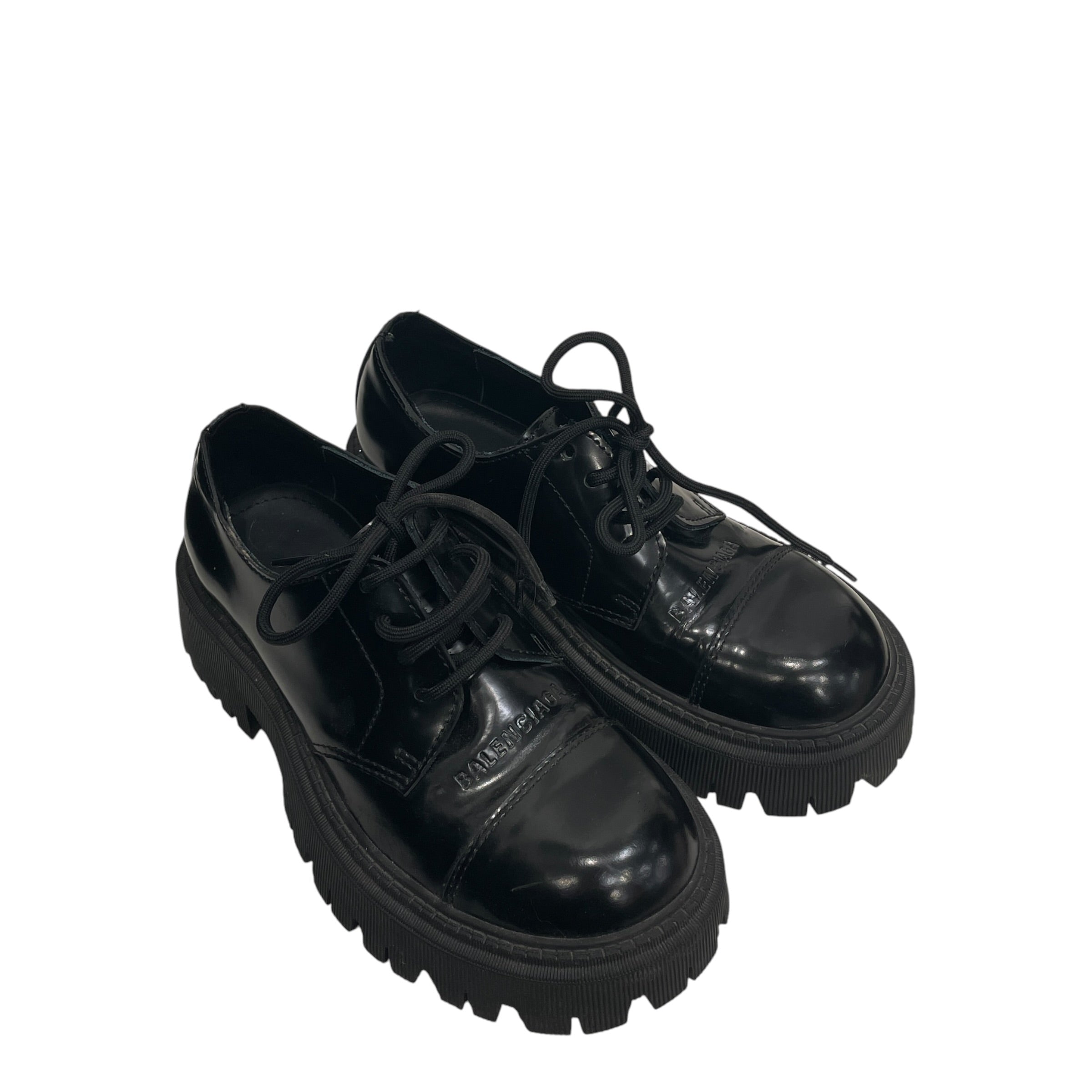BALENCIAGA/Loafers/EU 38/Leather/BLK/ view 1