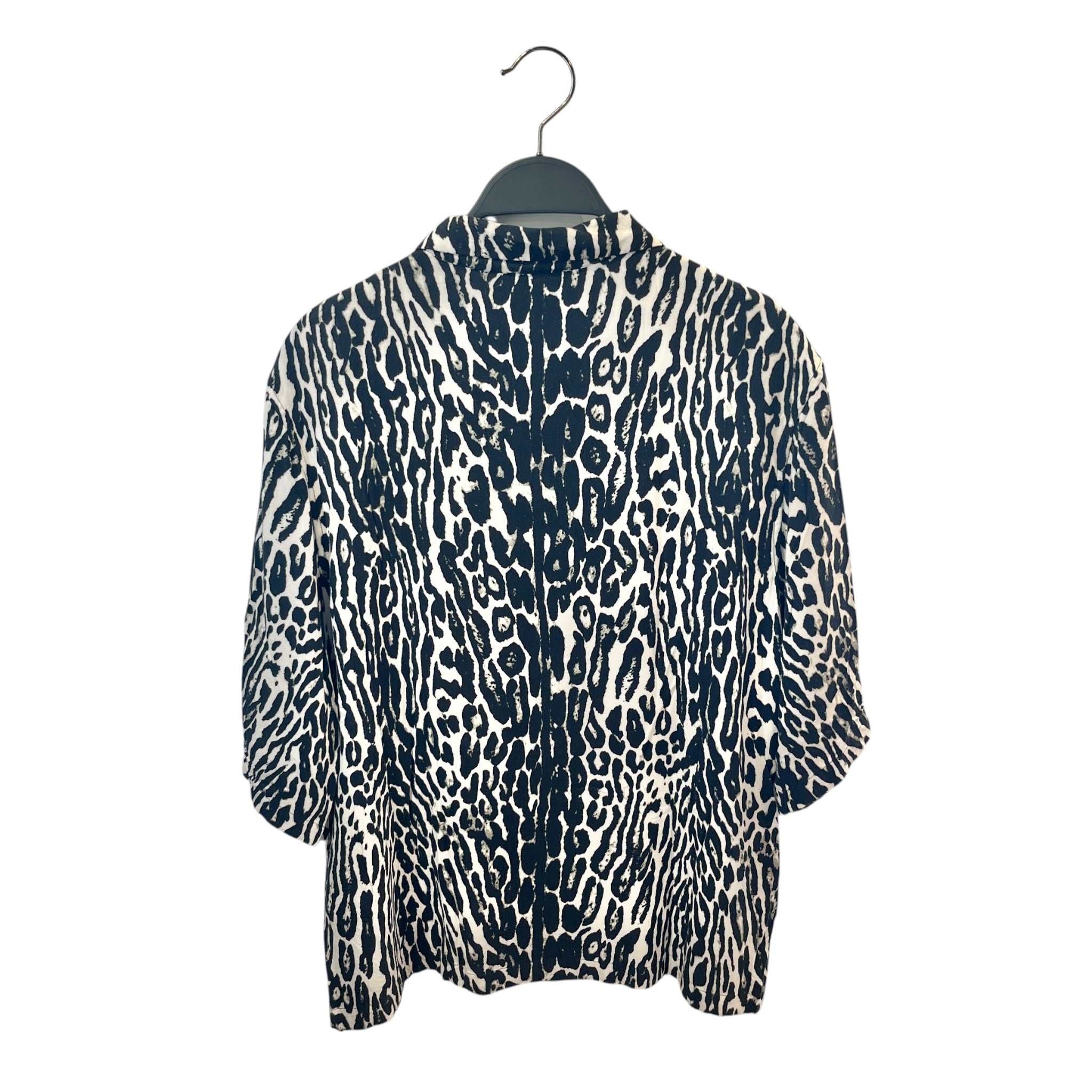 BURBERRY/SS Shirt/M/White/Leopard/ view 2