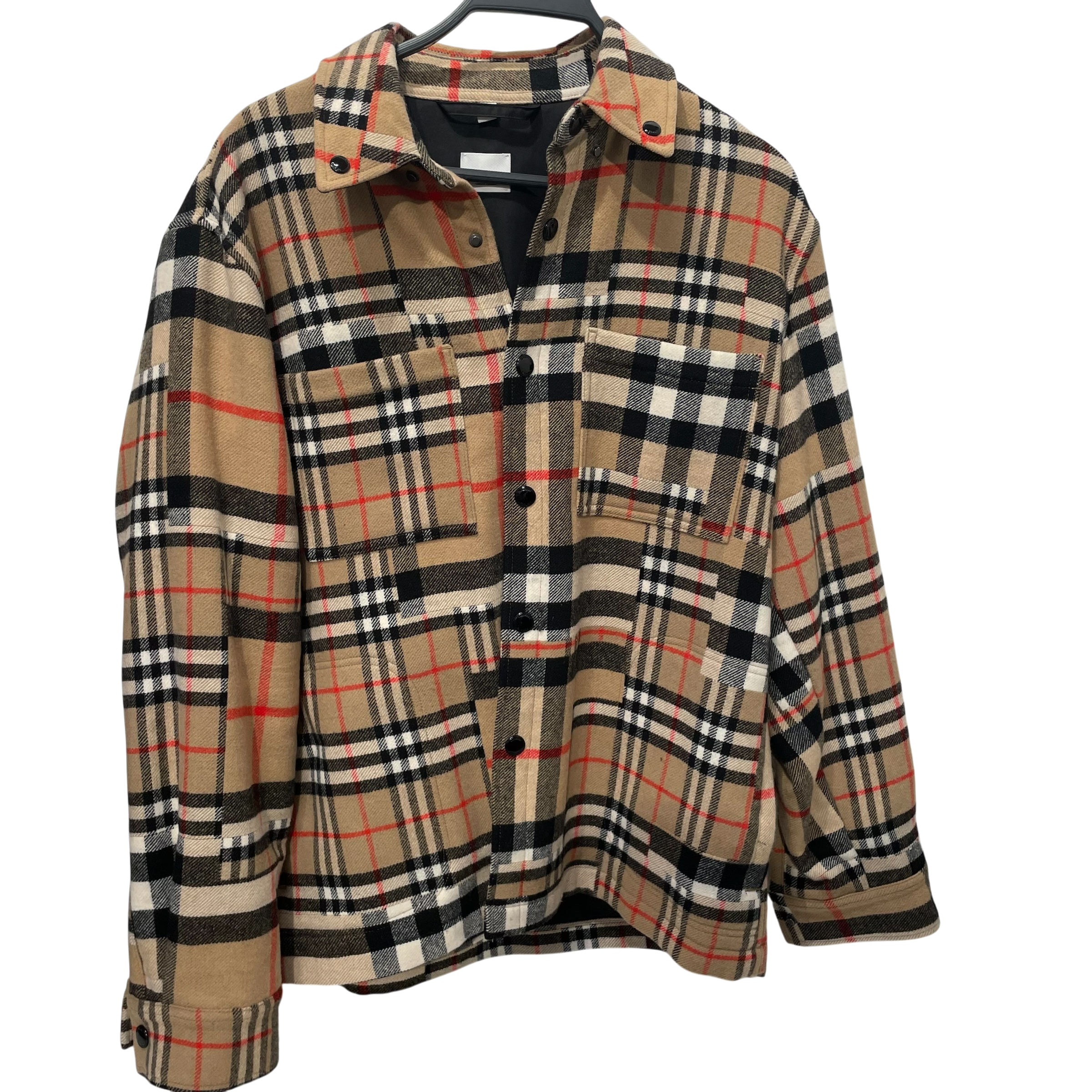 BURBERRY/Jacket/L/BLK/Plaid/ view 1