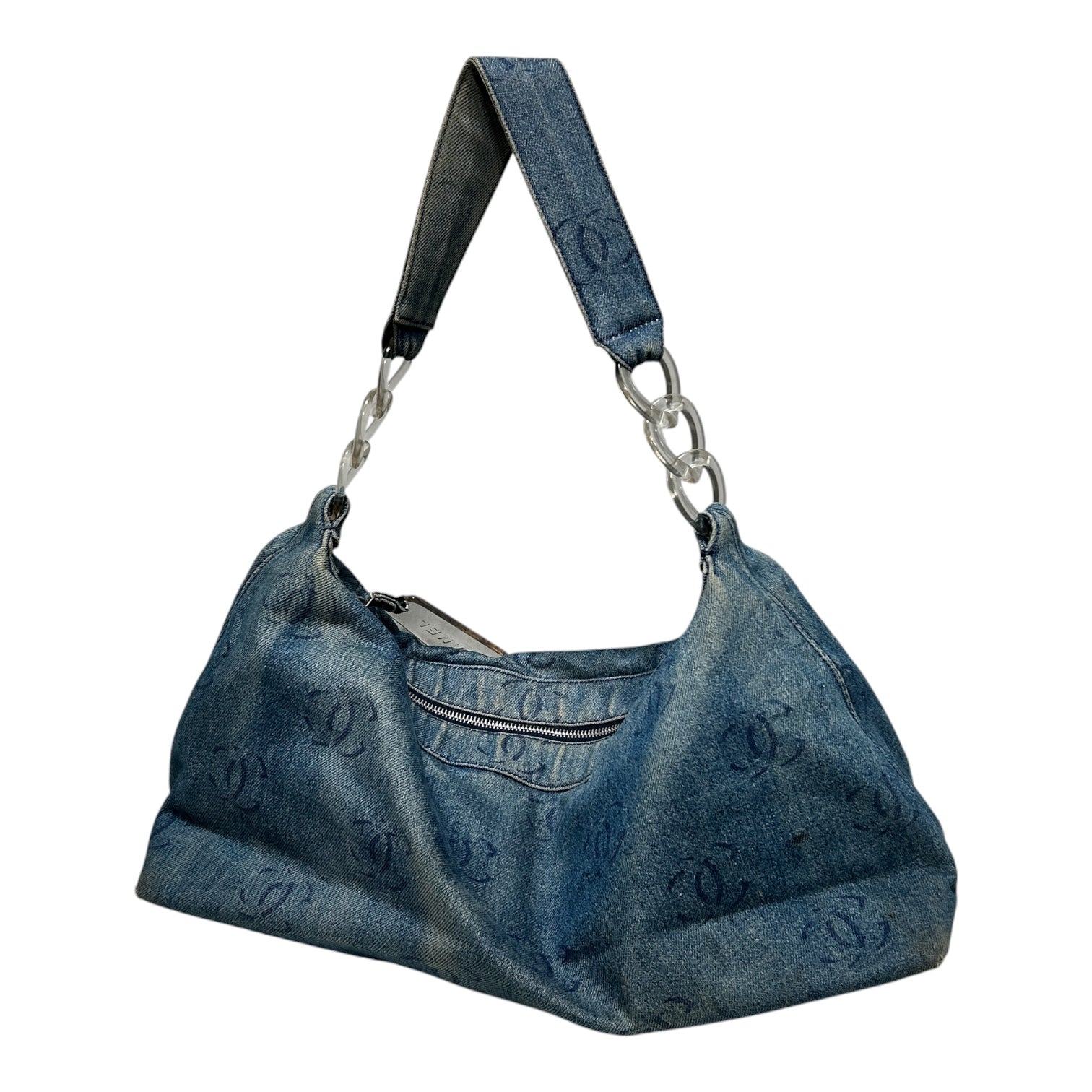 CHANEL/Bag/Monogram/Cotton/BLU/DENIM HOBO SHOULDER BAG view 2