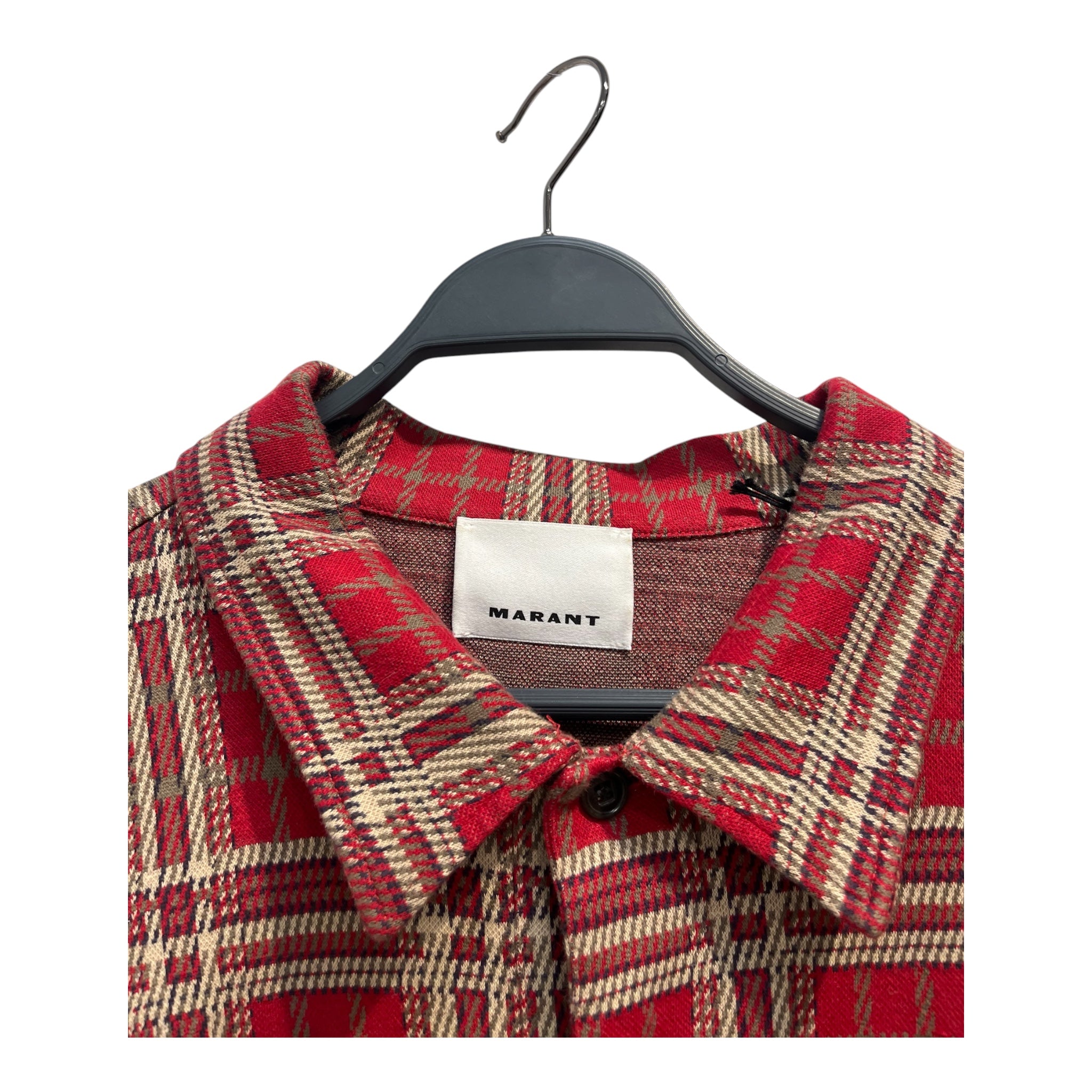 ISABEL MARANT/LS Shirt/XL/Cotton/RED/Plaid/IM EMBROIDERED view 3