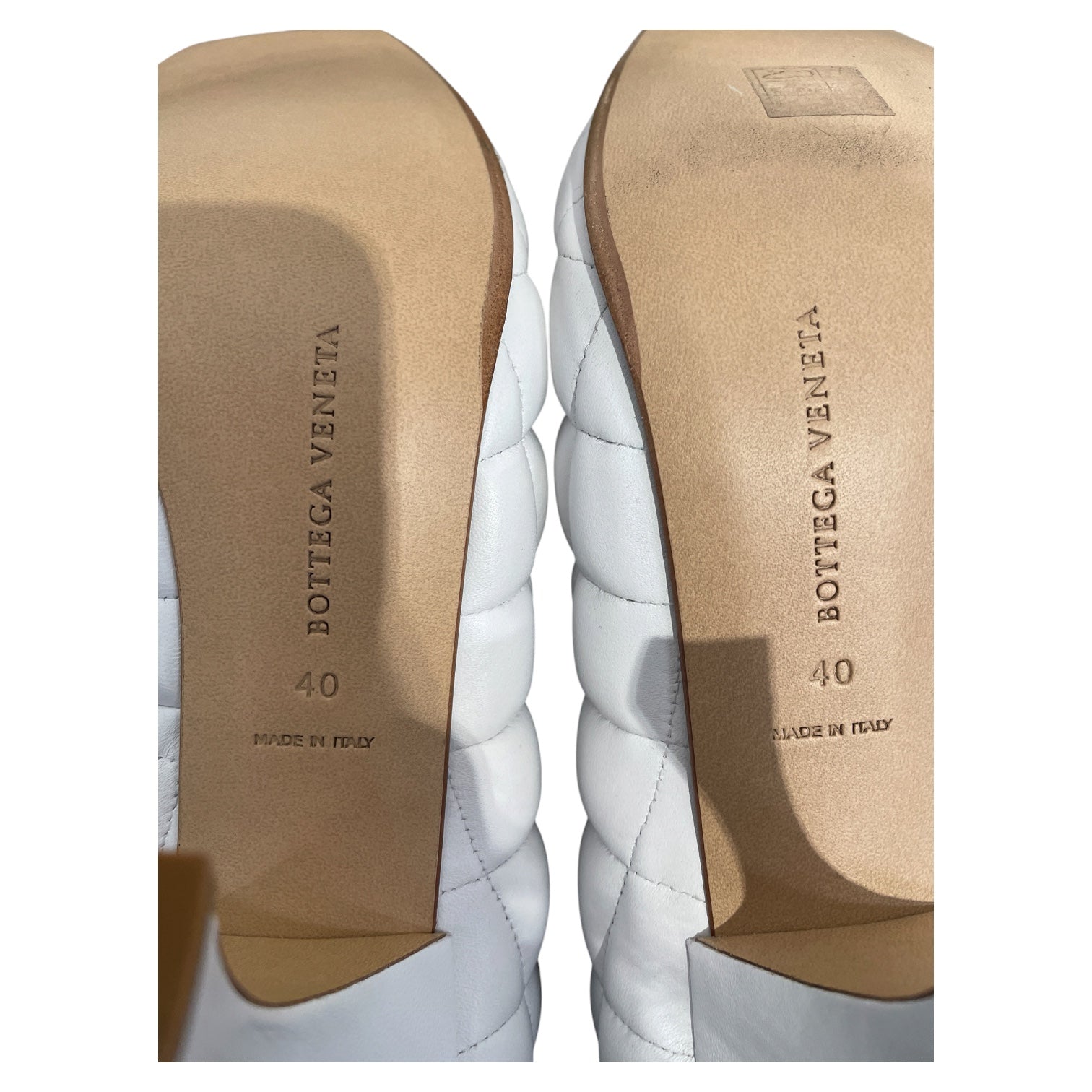 BOTTEGA VENETA/Heels/US 8.5/Leather/WHT/Nappa Quilted Dream Pumps view 4