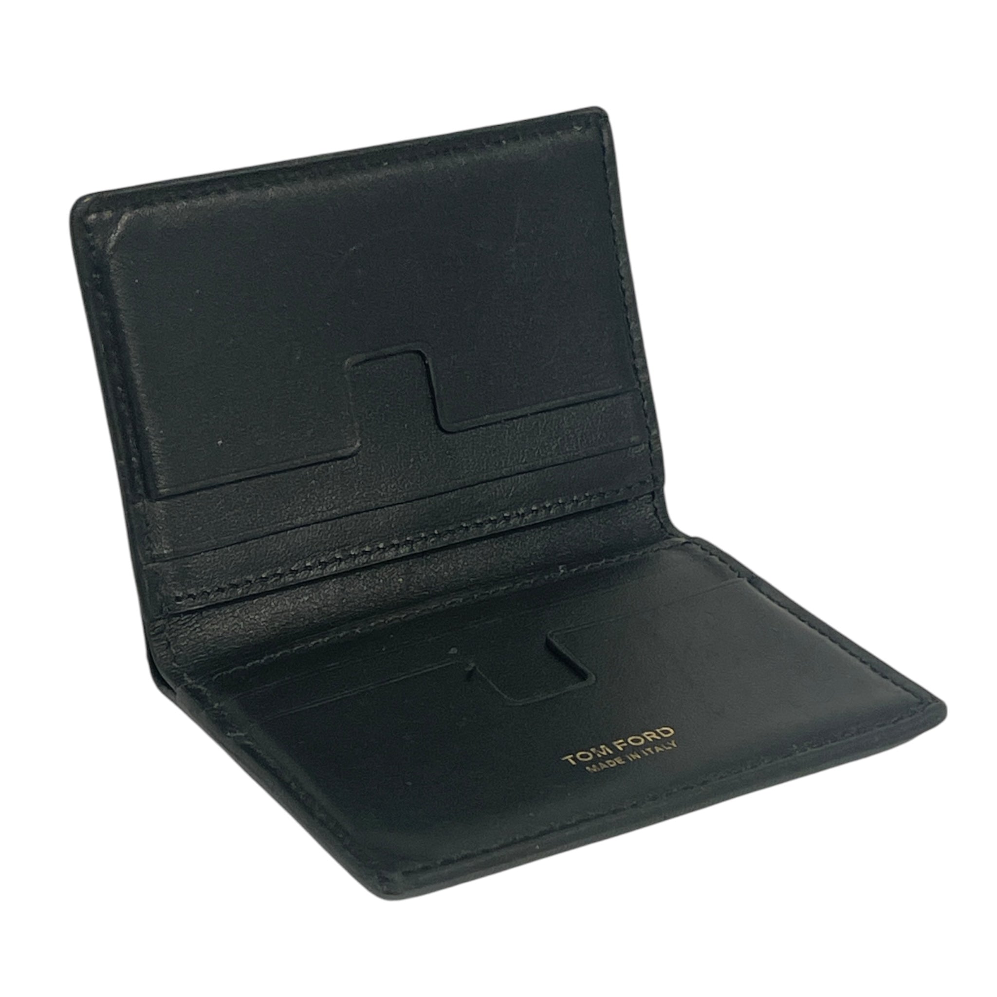 TOM FORD/Bifold Wallet/Leather/BLK/SHINY view 4