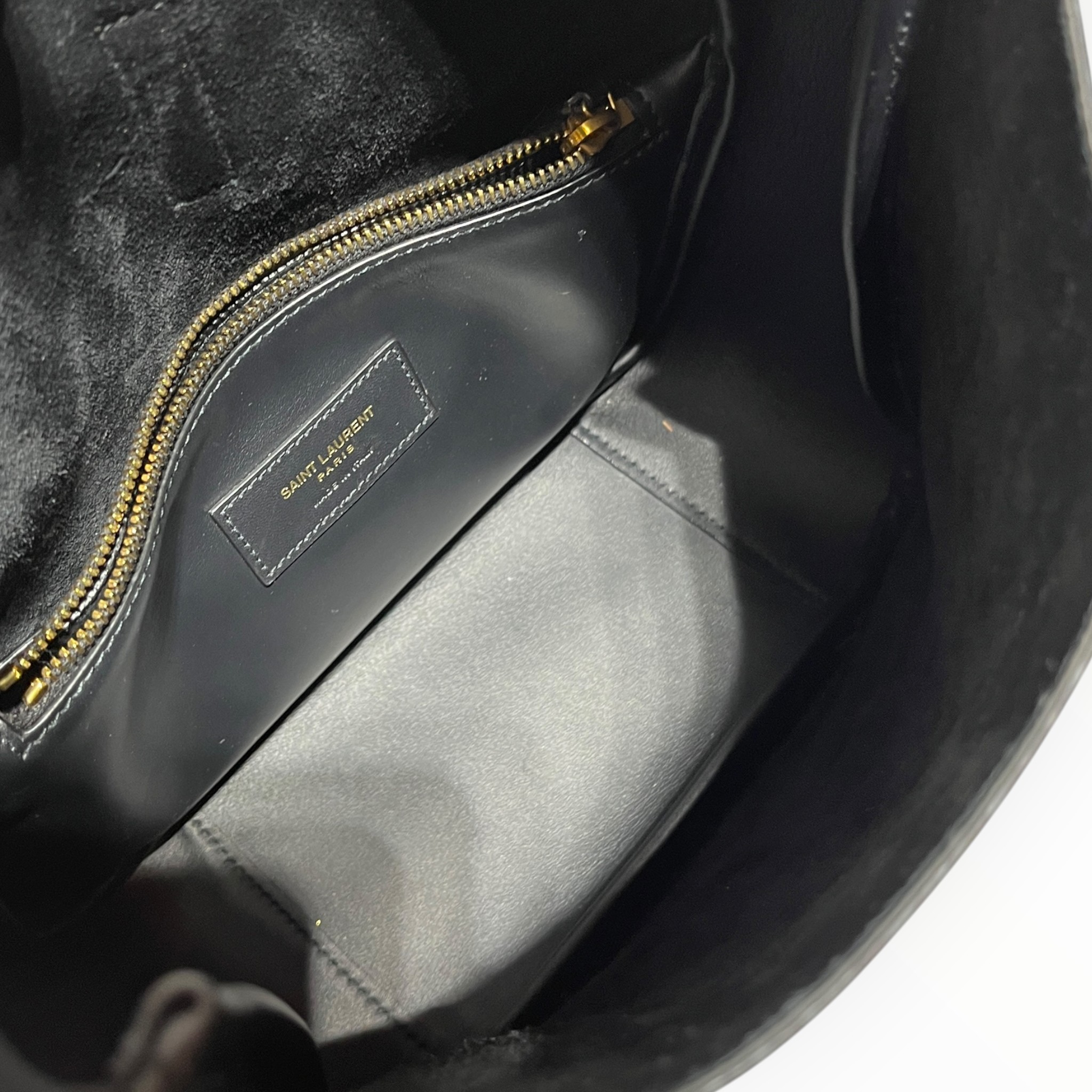 YVES SAINT LAURENT/Tote Bag/Leather/BLK/Le 5 A 7 icro Leather Tote view 4
