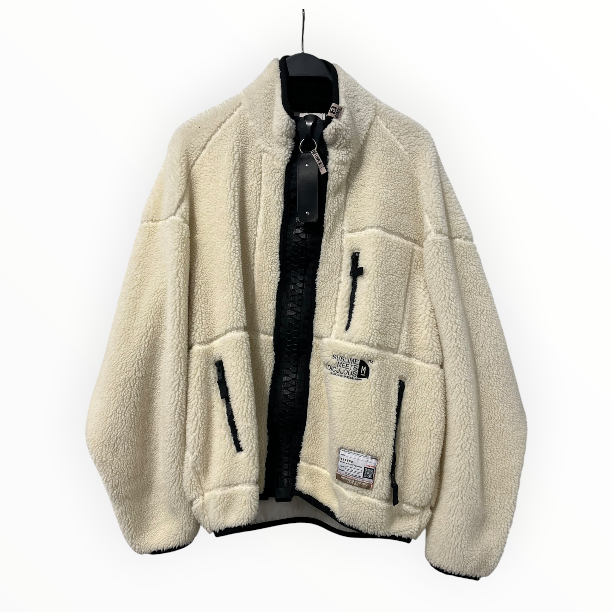MIHARA YASUHIRO/Fleece Jkt/48/Polyester/CRM/BIG ZIPPER FLEECE view 1