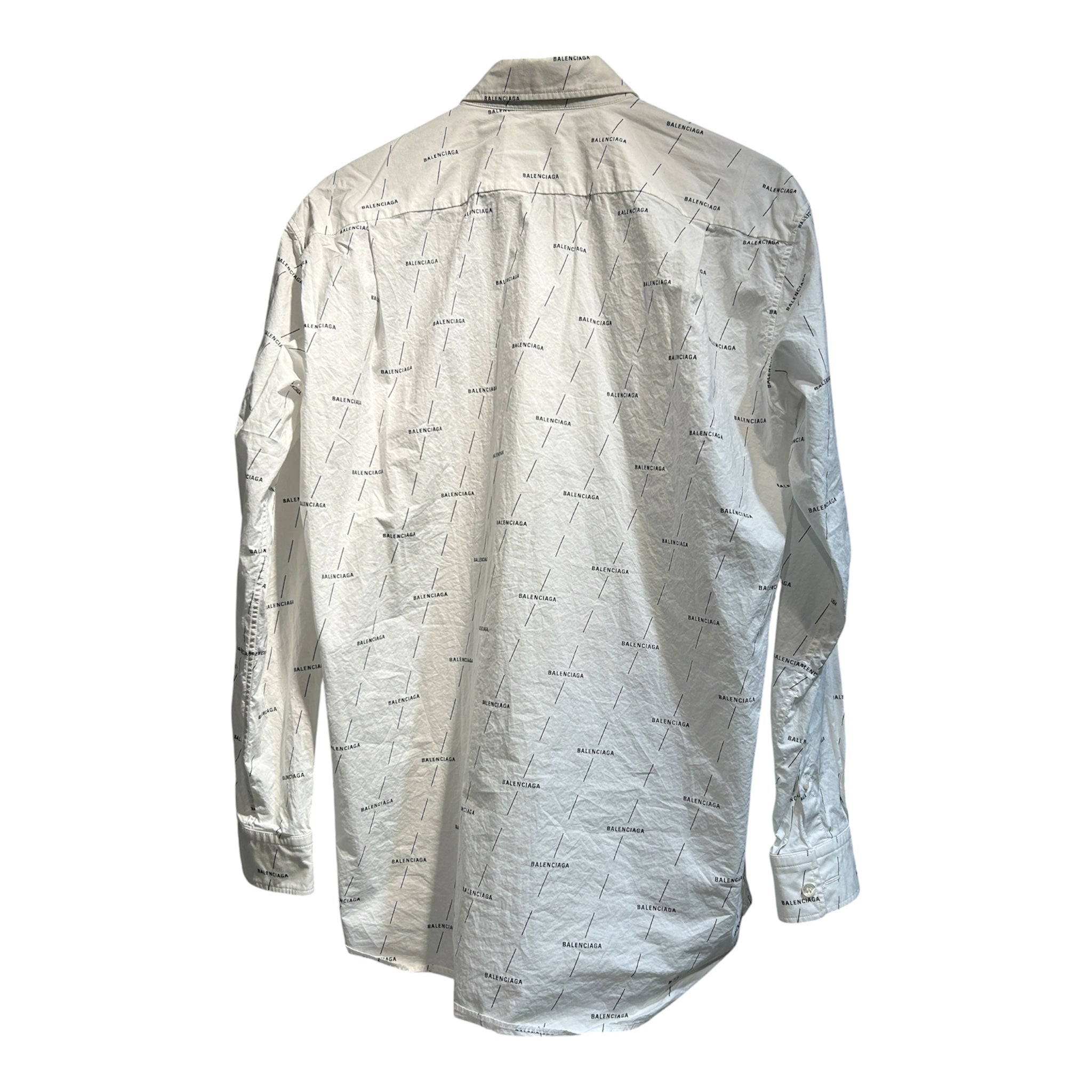 BALENCIAGA/LS Shirt/36/Cotton/WHT/All Over Print/all over print button up ls view 2