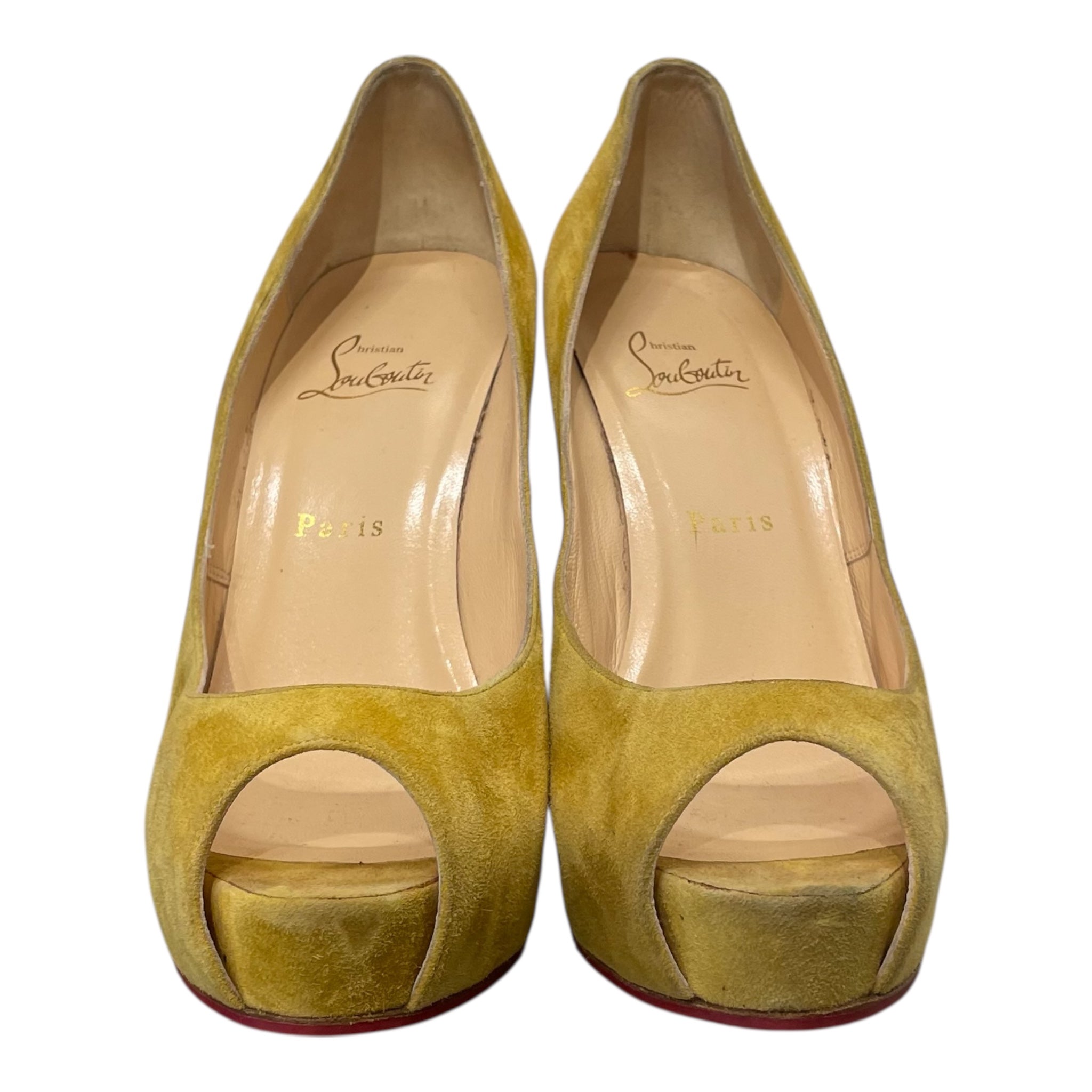 Christian Louboutin/Heels/EU 39.5/Suede/YEL/Vendome 120 Pumps view 3