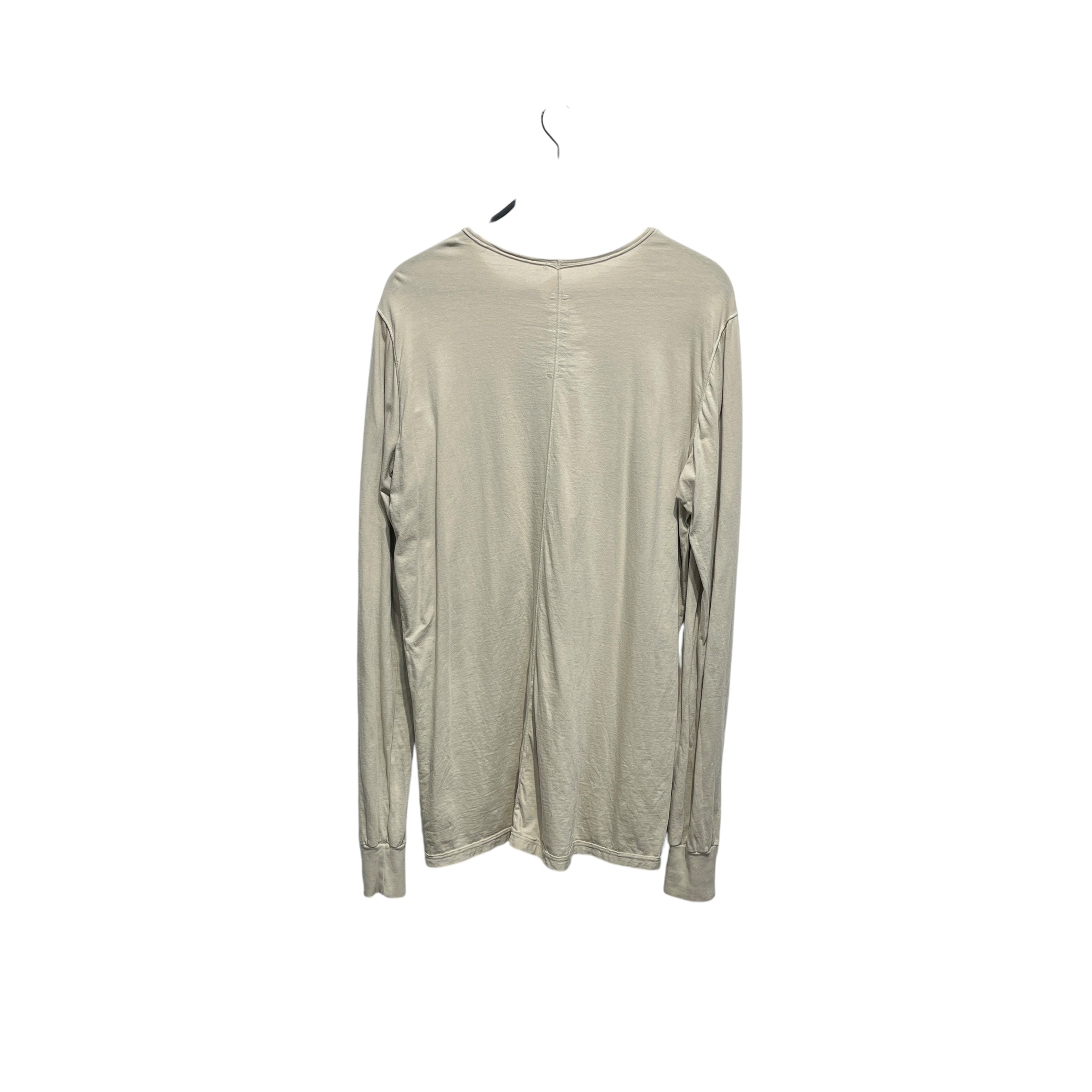 Rick Owens/LS T-Shirt/XL/Cotton/CRM/face graffitti view 2