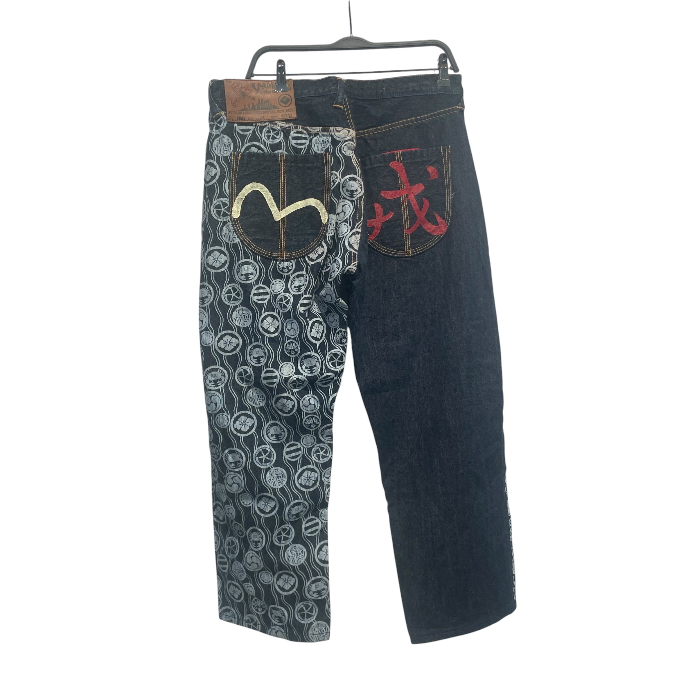 EVISU/Straight Pants/36/Denim/BLU/Low-rise/All Over Print/YAMANE X EVISU view 2