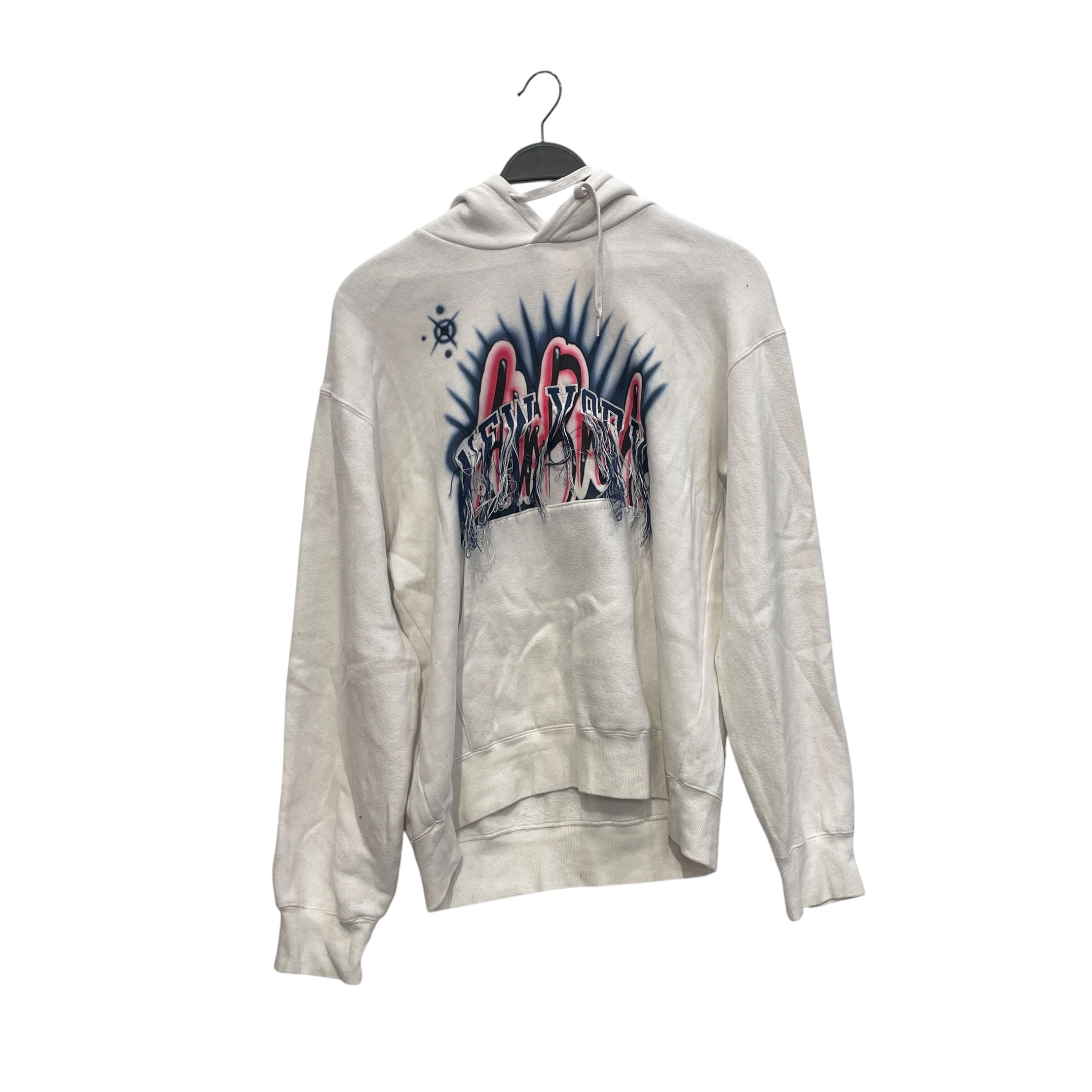 doublet/Hoodie/M/Graphic/Cotton/WHT/NEW YORK FRINGE DESIGN view 1