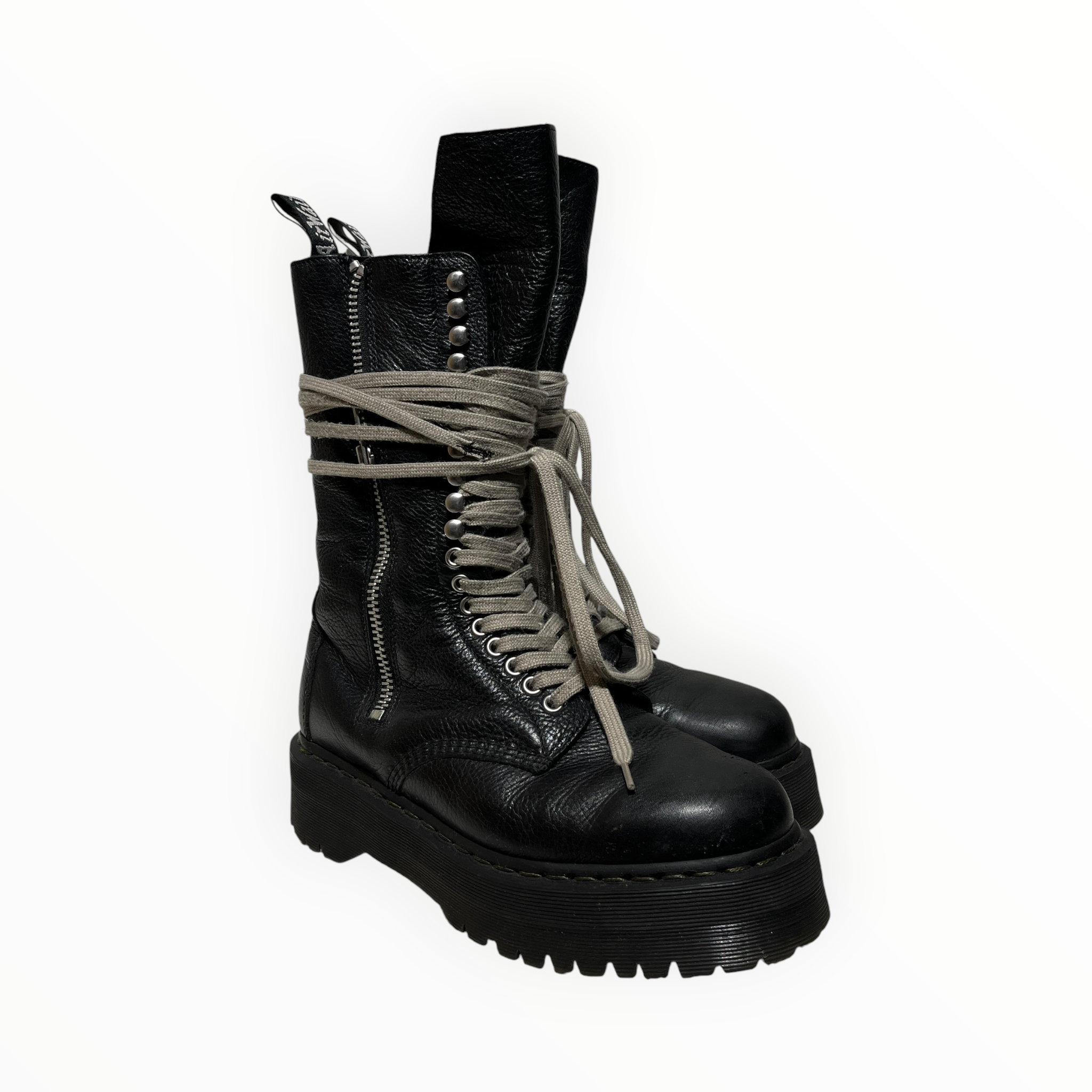 Dr.Martens/Rick Owens/Lace Up Boots/US 10/Leather/BLK/1918 Quad Platform view 1