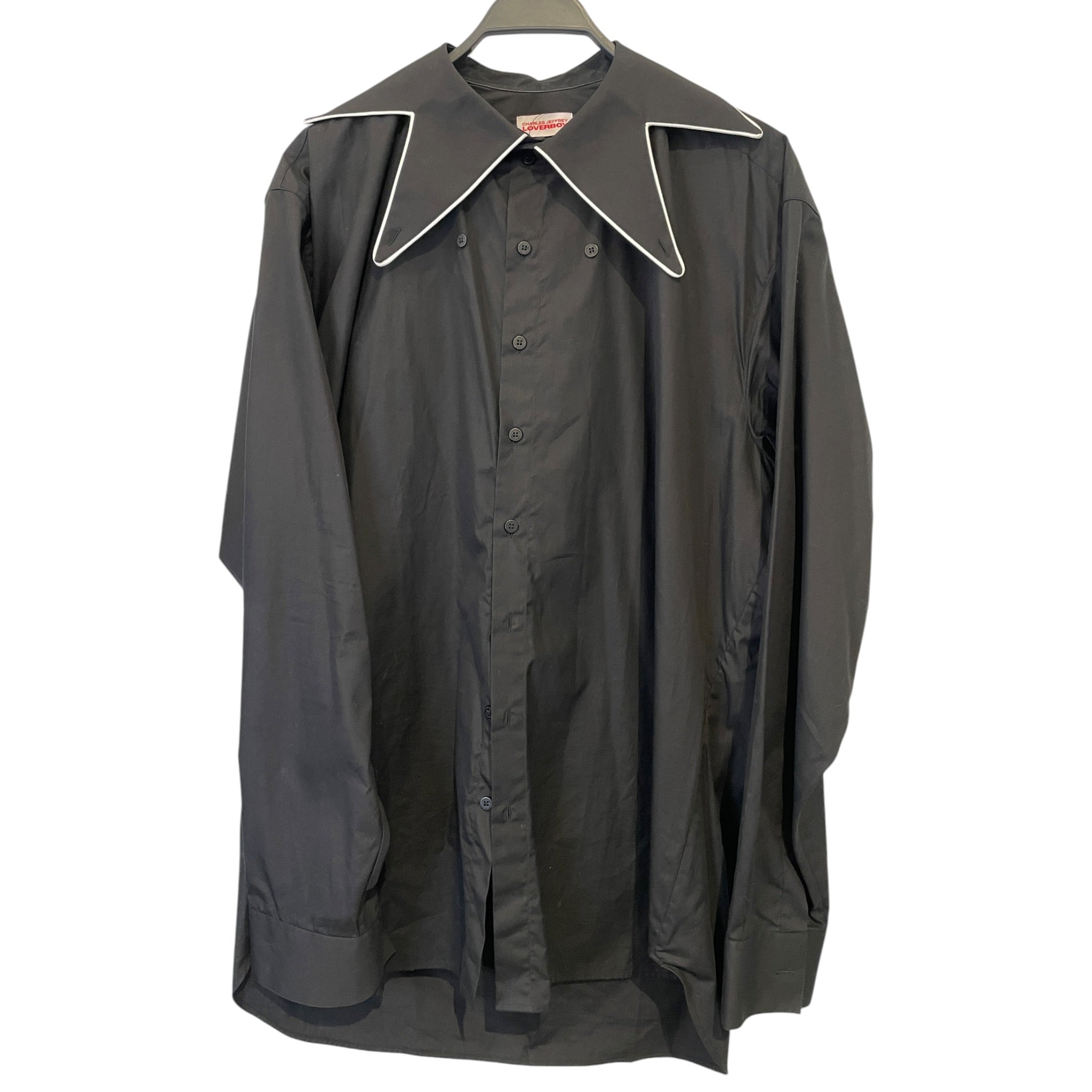 CHARLES JEFFREY LOVERBOY/LS Shirt/XL/Cotton/BLK/STAR COLLAR view 1