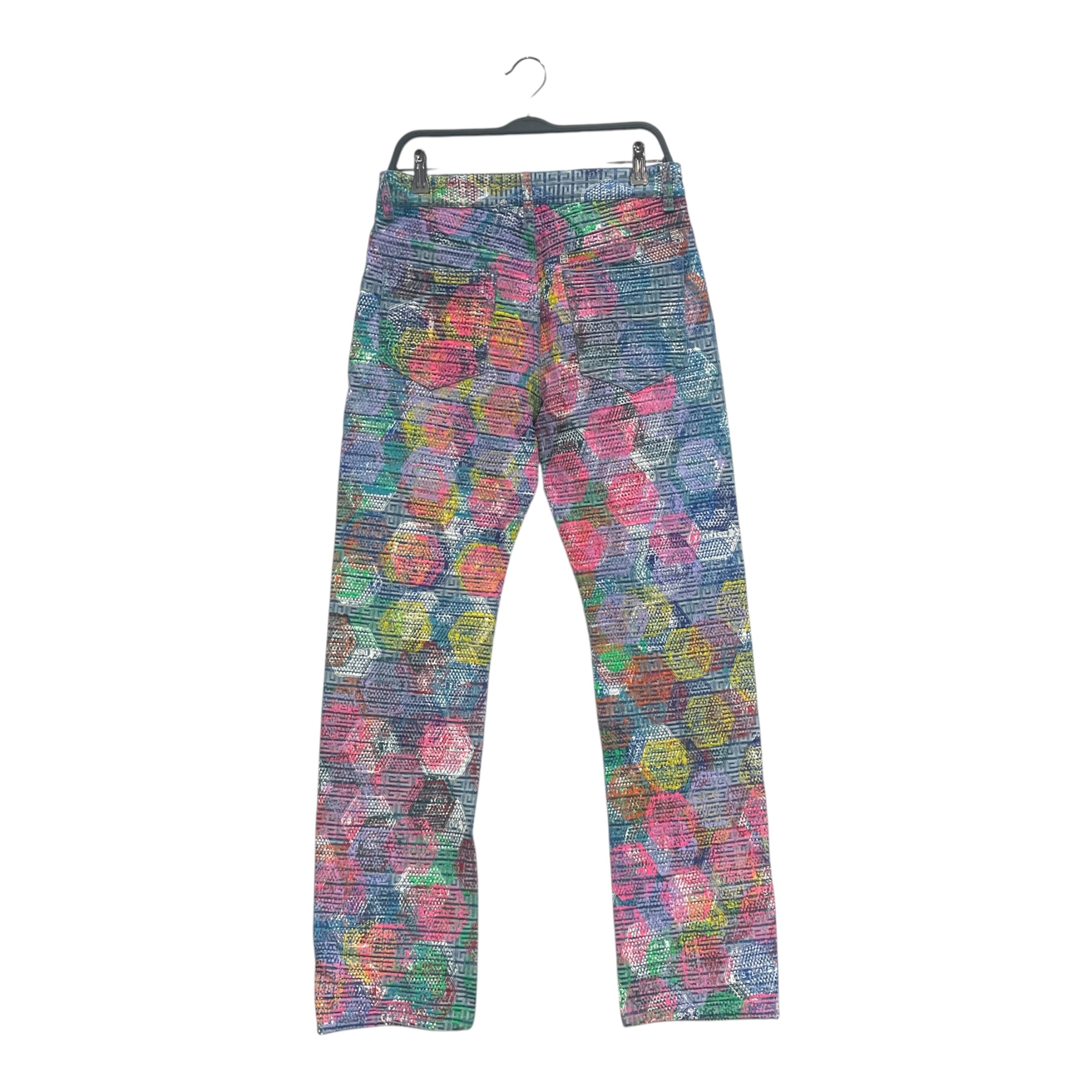 GIVENCHY/Straight Pants/30/Cotton/MLT/All Over Print/SS23 LOG-JACQUARD JEAN view 2