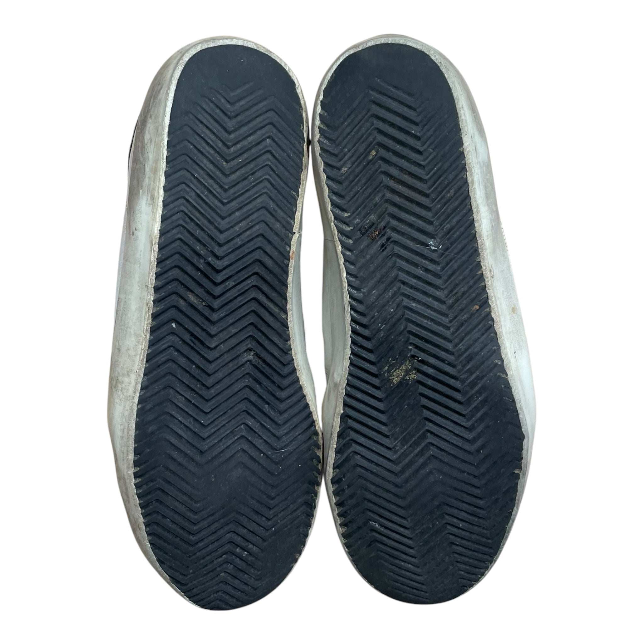 GOLDEN GOOSE/Low-Sneakers/US 7.5/Glitter/Leather/WHT/GoldenGoose SuperStar GltrHeel view 6