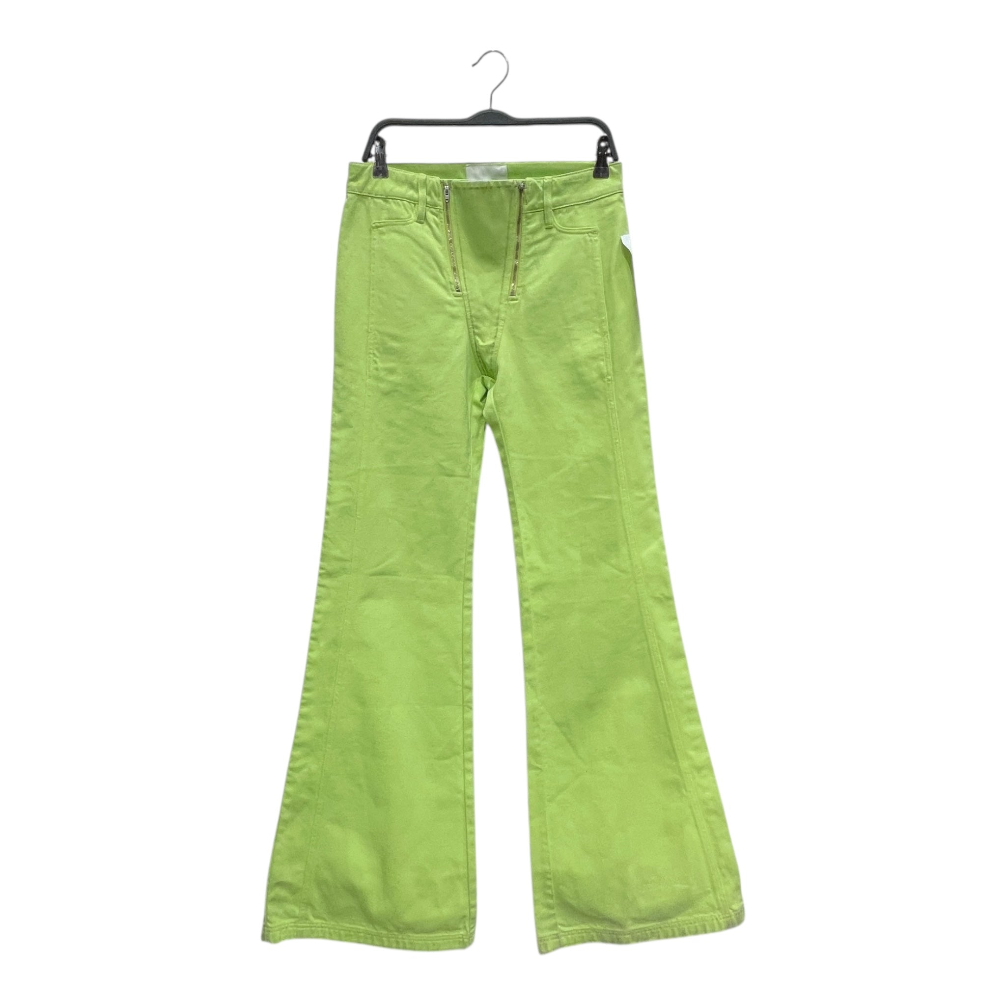 DION LEE/Bootcut Pants/S/Denim/GRN/DOUBLE ZIP LIME GREEN PANT view 1