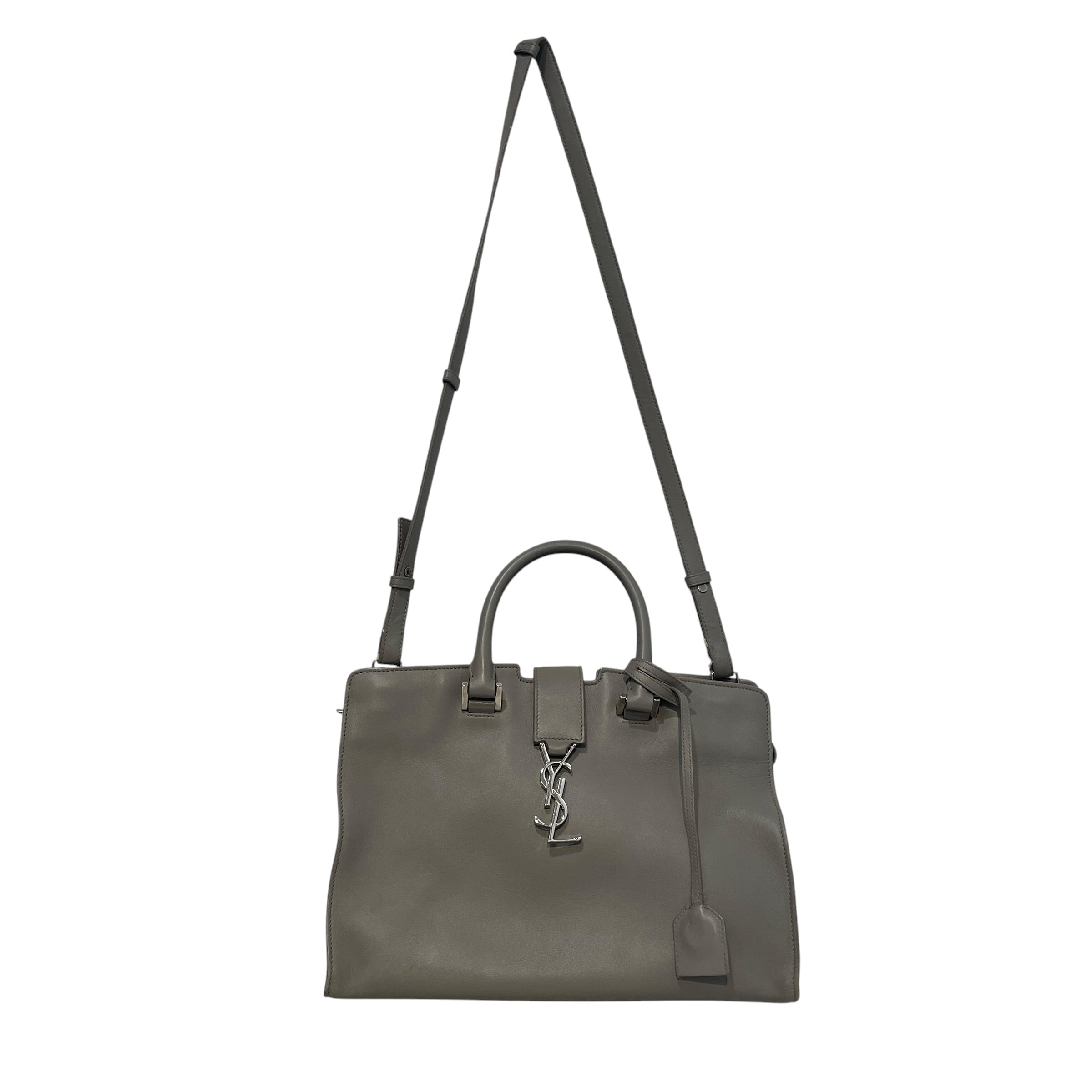 YVES SAINT LAURENT/Cross Body Bag/Leather/GRY/Y Cabas view 1