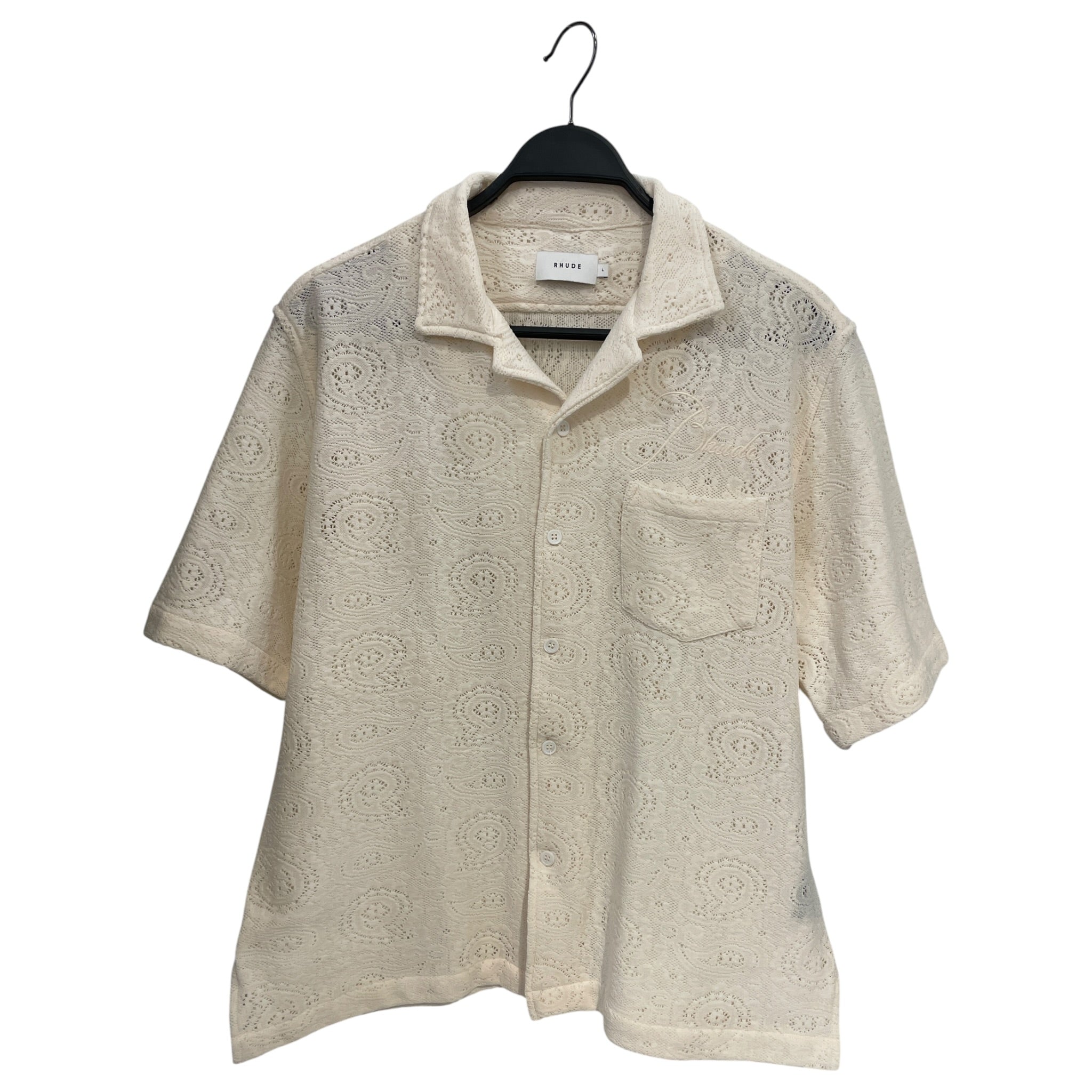 RHUDE/SS Shirt/L/Cotton/CRM/ view 1