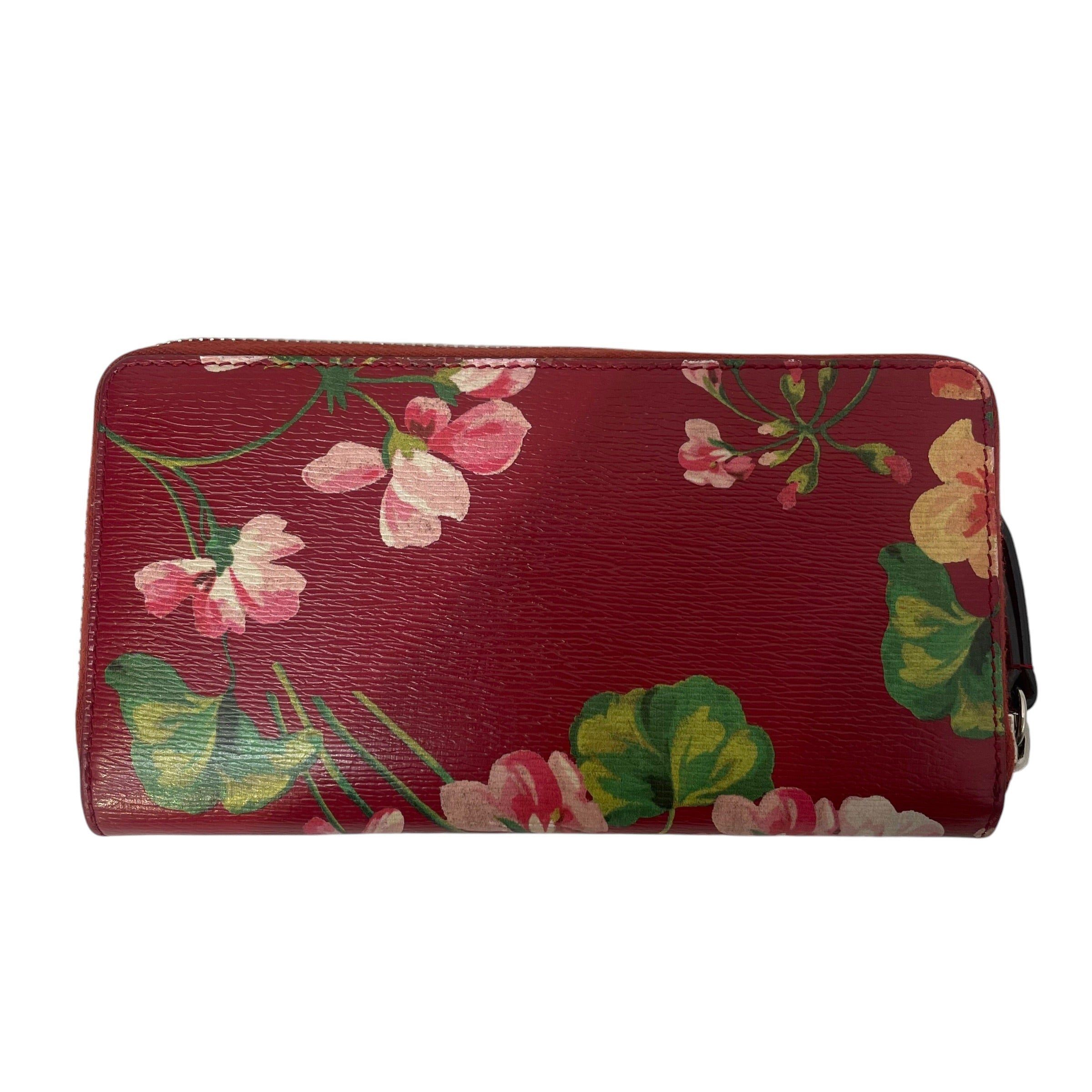 GUCCI/Long Wallet/Floral Pattern/Leather/RED/GG Blooms Zippy Long Wallet view 2