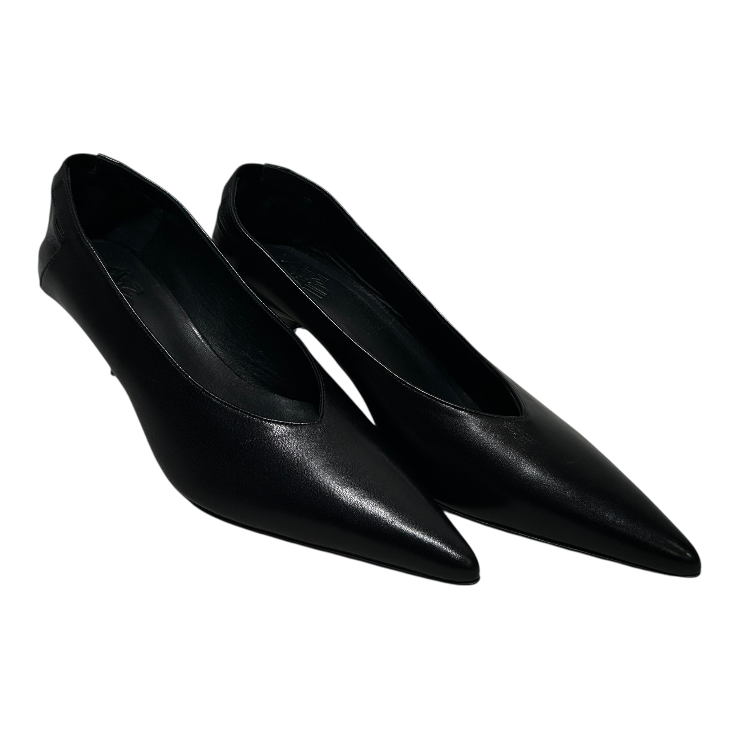 GIABORGHINI/Heels/EU 40/Leather/BLK/POINTED CLOSE TOED HEELS view 4