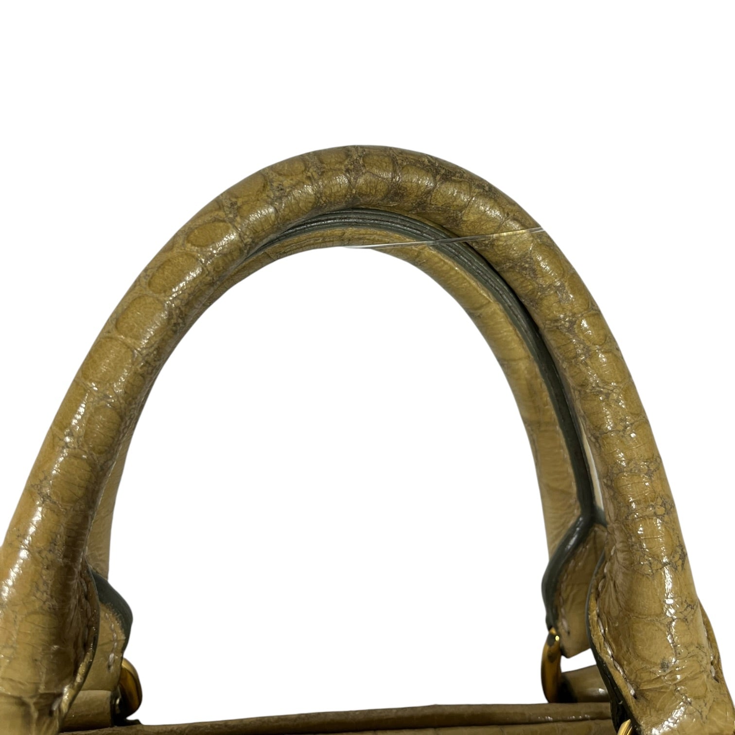 MIU MIU/Hand Bag/Animal Pattern/Leather/YEL/DOUBLE ZIP CROC LEATHER BAG view 4