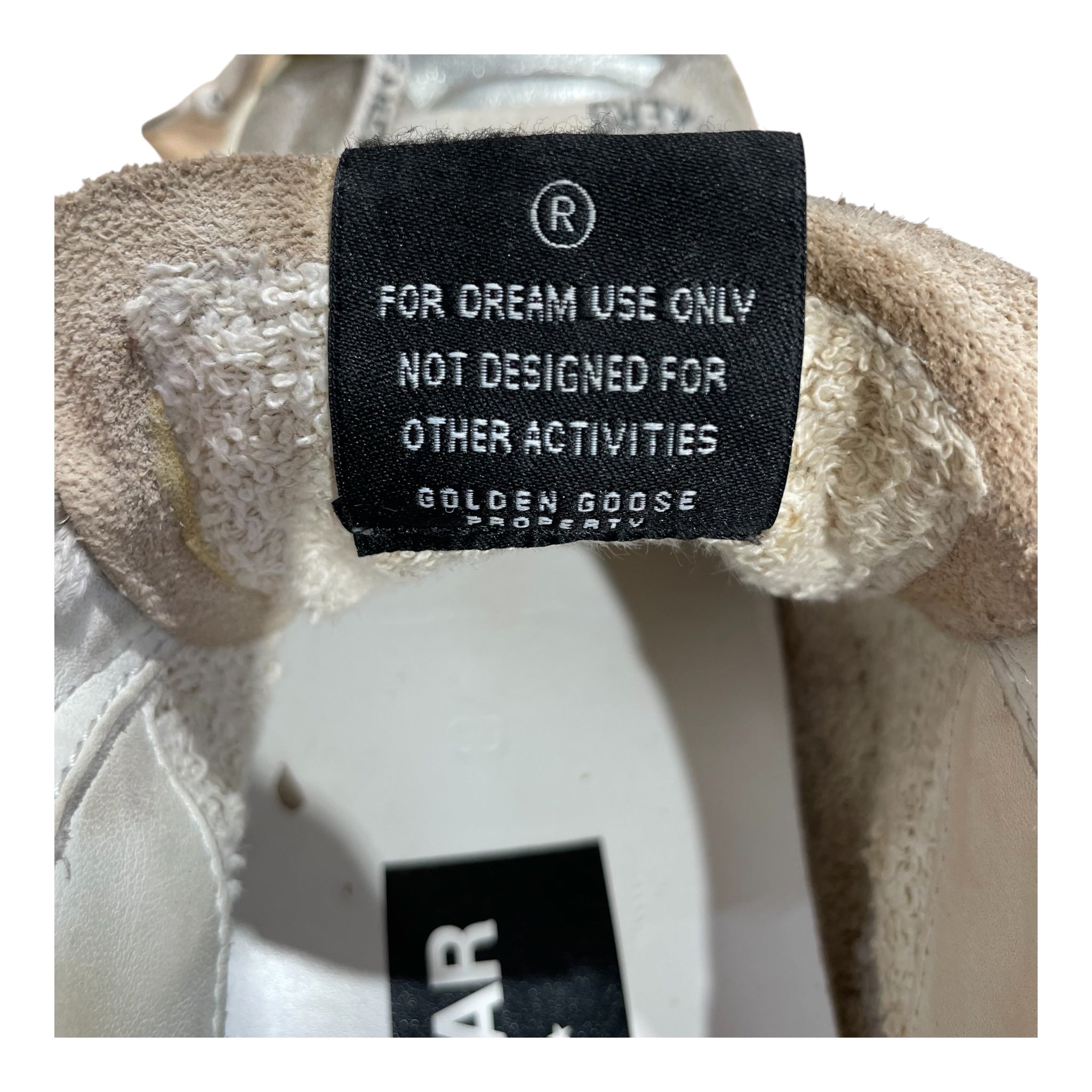 GOLDEN GOOSE/Low-Sneakers/US 7.5/Glitter/Leather/WHT/GoldenGoose SuperStar GltrHeel view 8