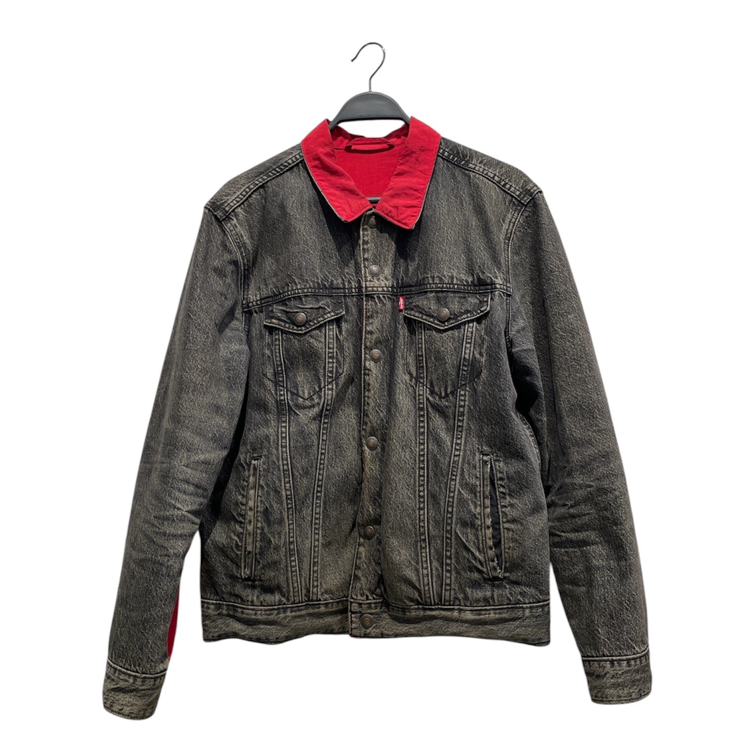 JORDAN BRAND/Levi's/Denim Jkt/M/Cotton/BLK/ view 1