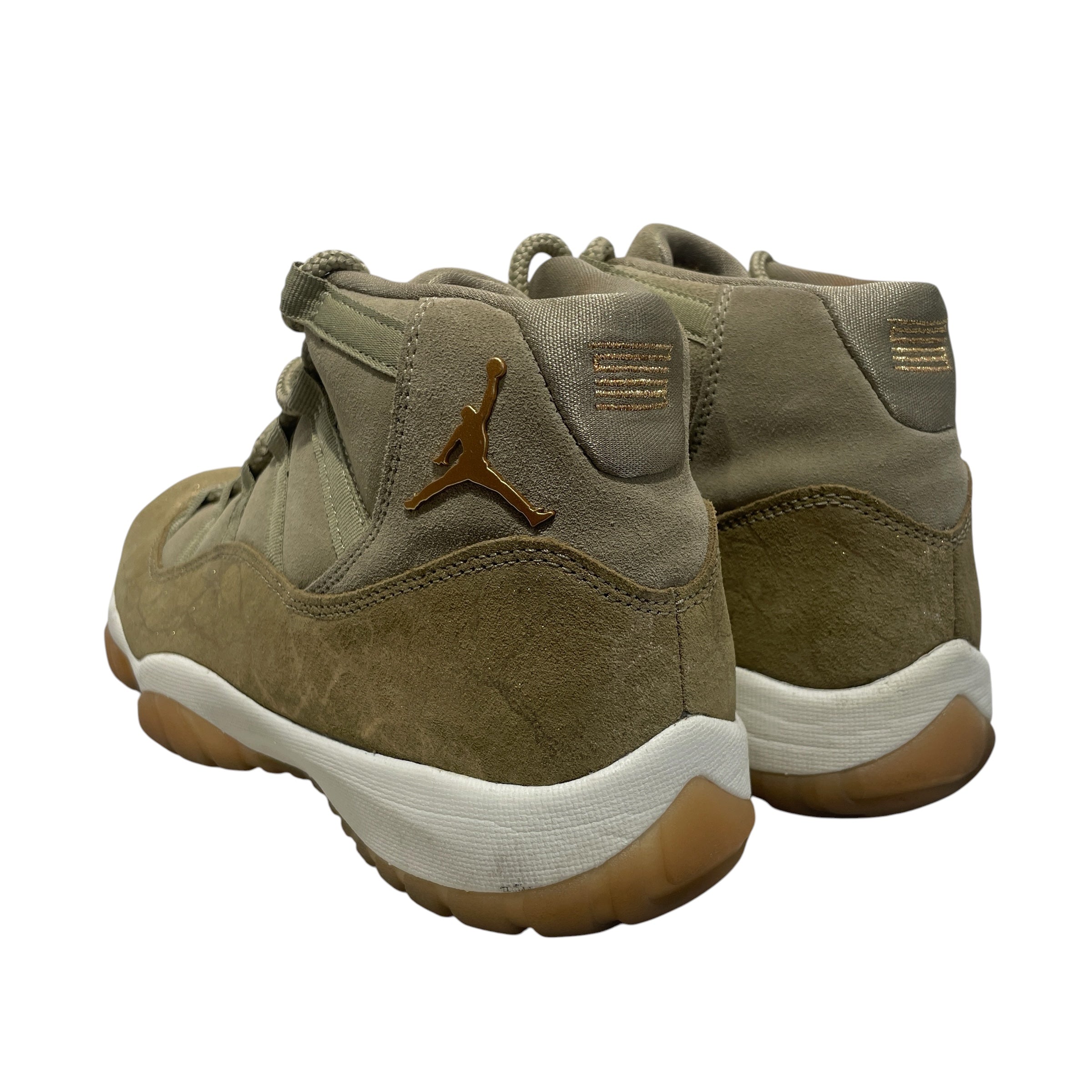 JORDAN BRAND/Hi-Sneakers/US 12/Glitter/Acrylic/KHK/11s suede gold view 2