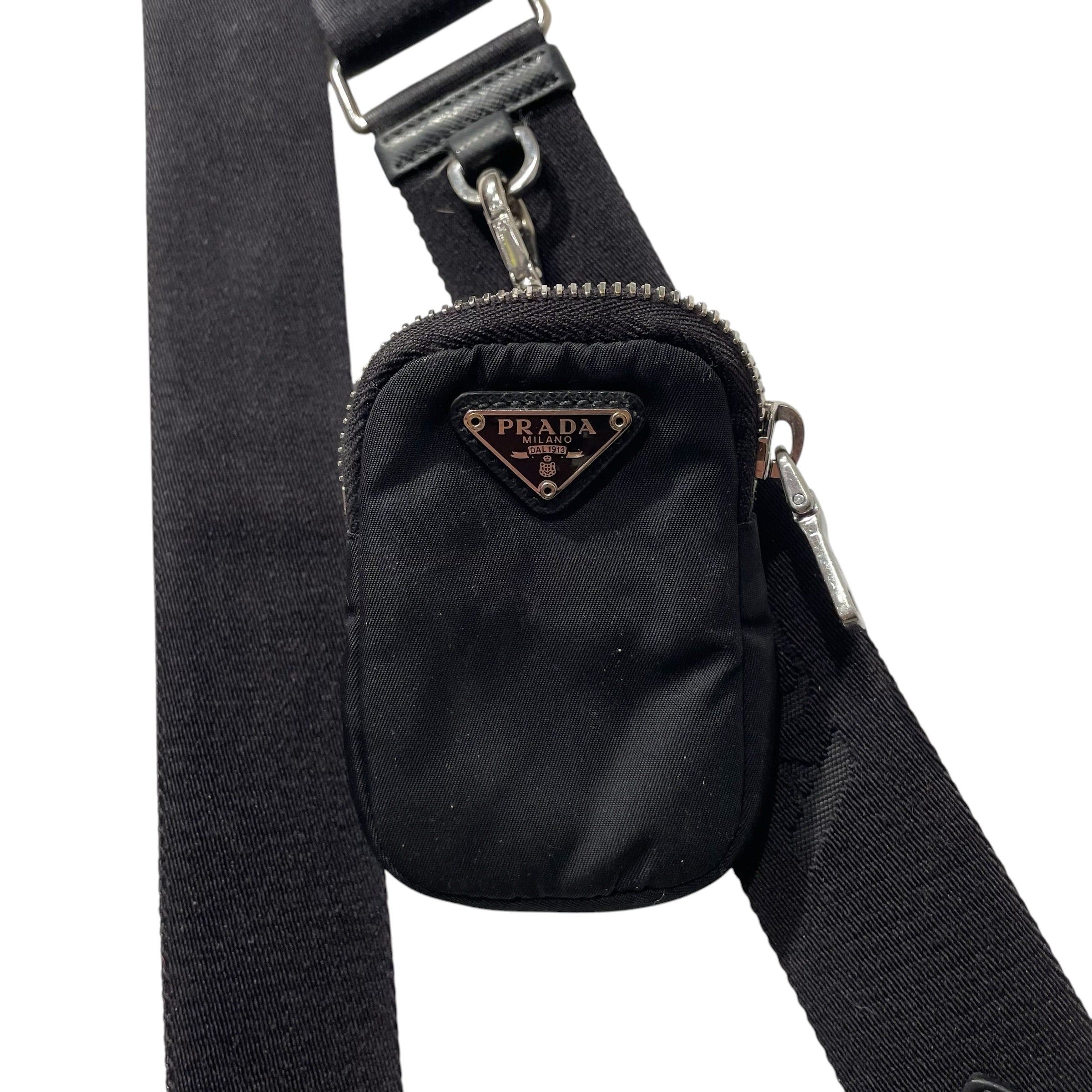 PRADA/Cross Body Bag/Nylon/GRY/tessuto view 4