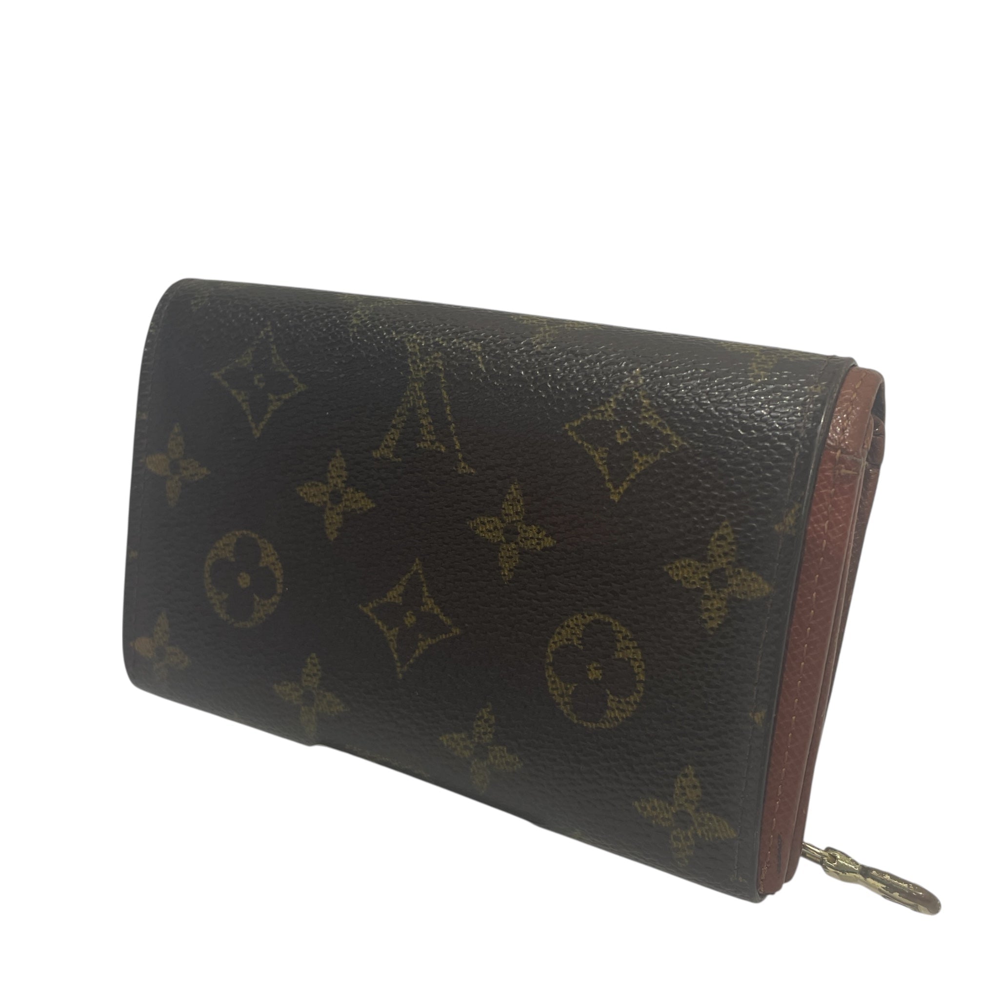 LOUIS VUITTON/Bifold Wallet/Monogram/Leather/BRW/Monogram Porte Monnaie Tresos view 2
