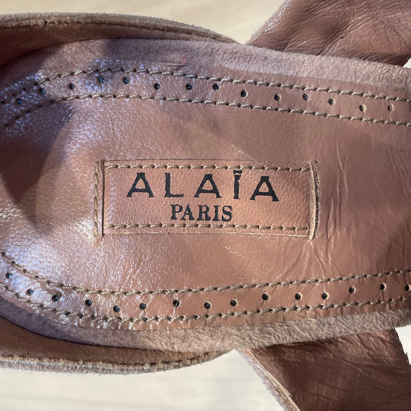 ALAIA/Sandals/US 6/Leather/BEG/