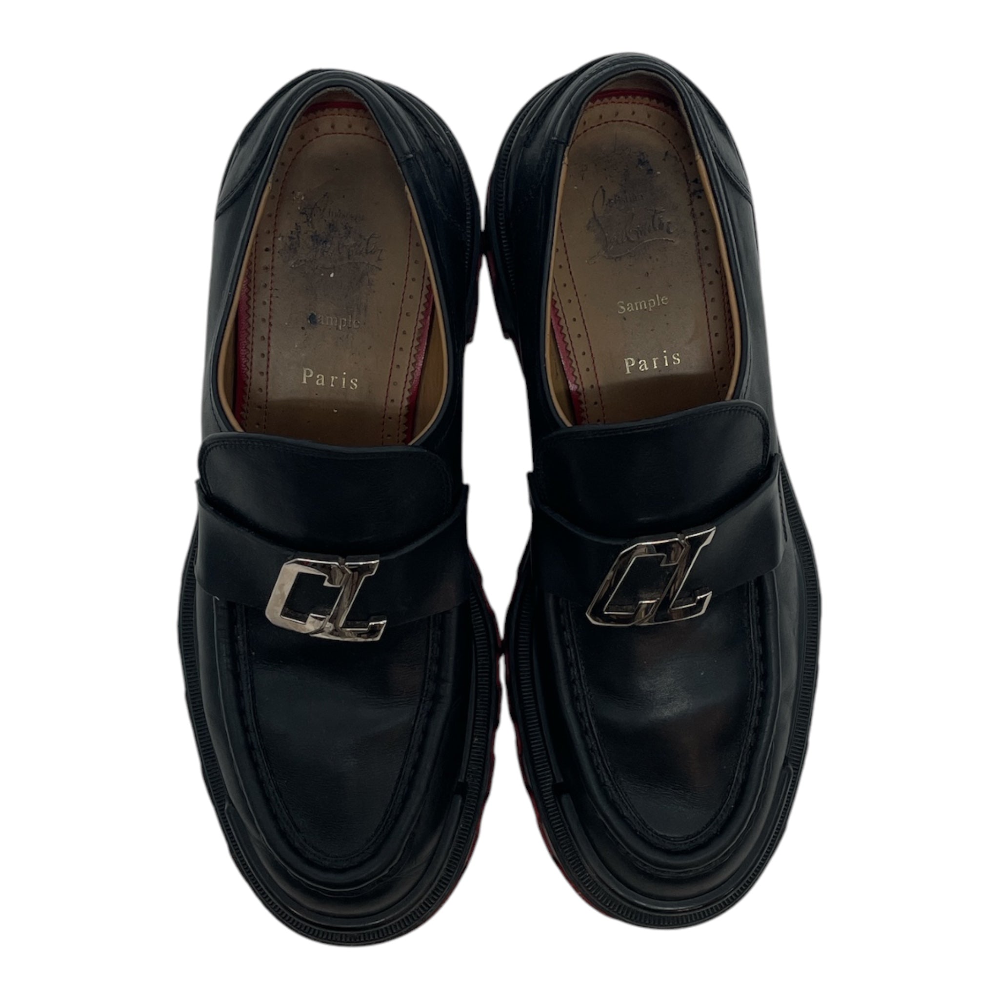 Christian Louboutin/Loafers/EU 42.5/Leather/BLK/CL MOC DUNE view 3