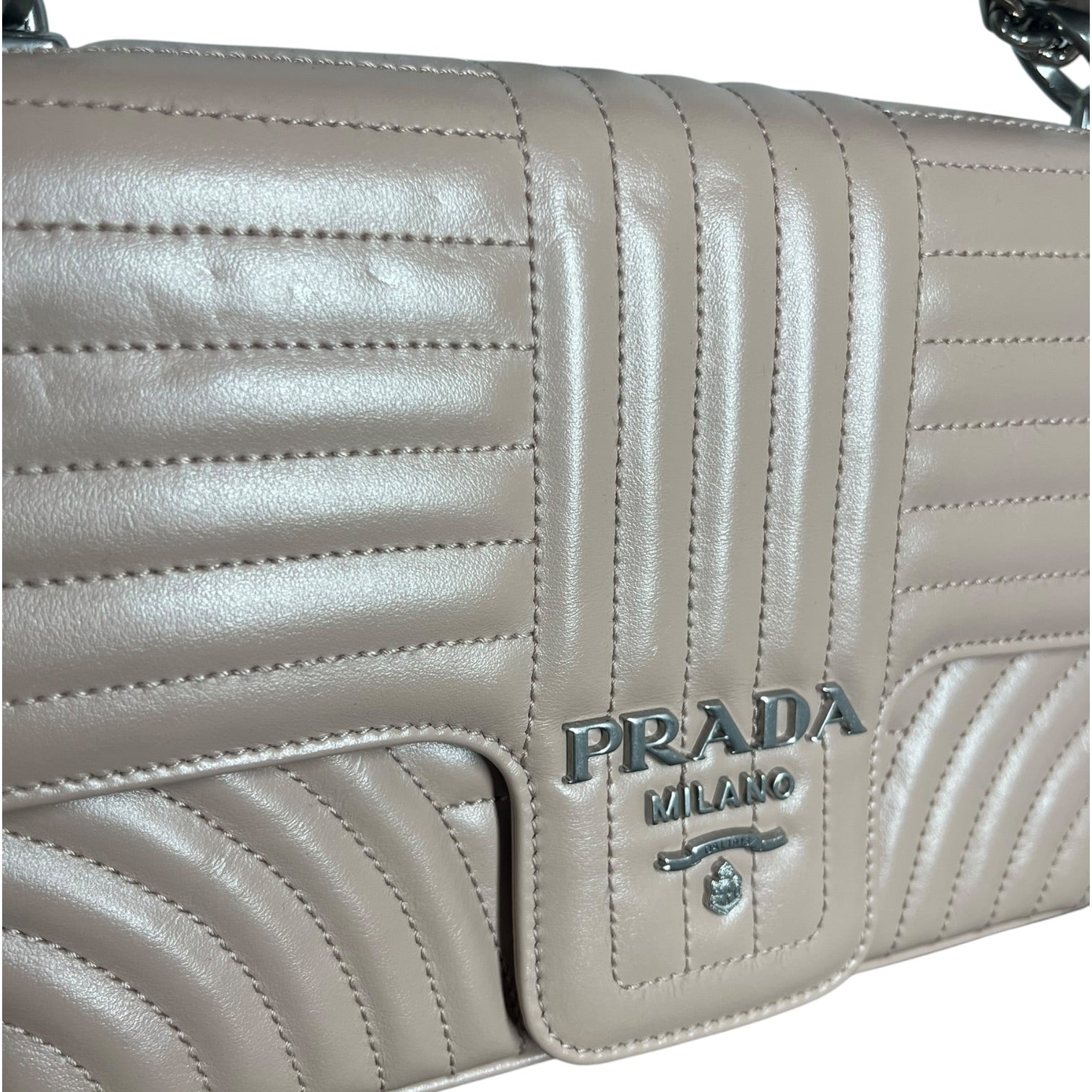 PRADA/Cross Body Bag/Leather/PNK/DIAGRAMME view 5