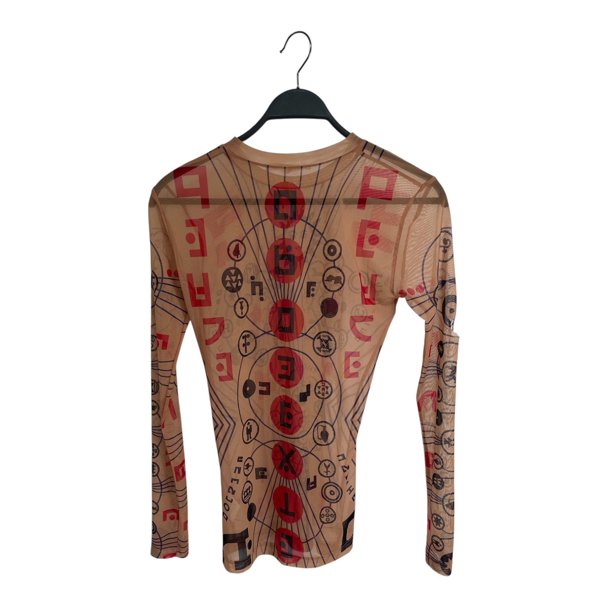 Walter Van Beirendonck/LS T-Shirt/M/BEG/All Over Print/mesh dawleetoo view 2