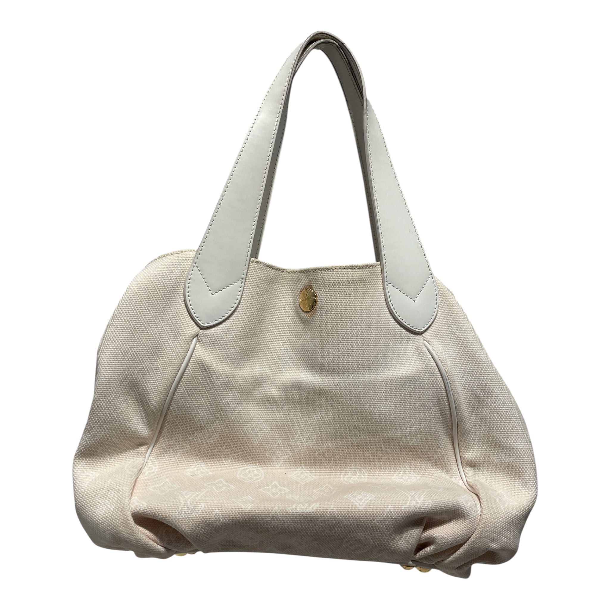 LOUIS VUITTON/Hand Bag/Monogram/Cotton/CRM/Cabas Ipanema Bag view 2