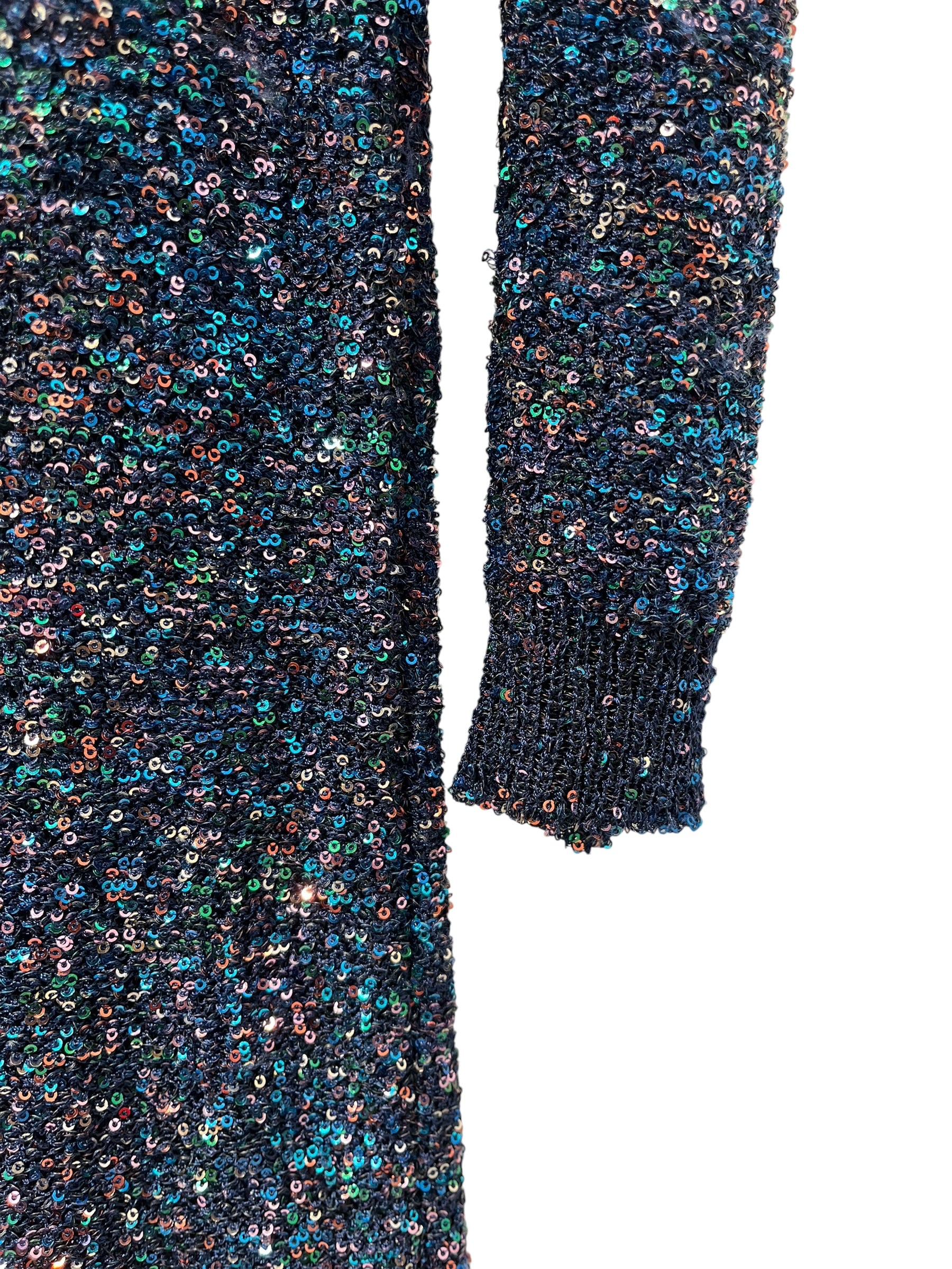 SAINT LAURENT/LS Dress/M/Polyester/BLU/SEQUIN/JP73 2019 00995 view 5