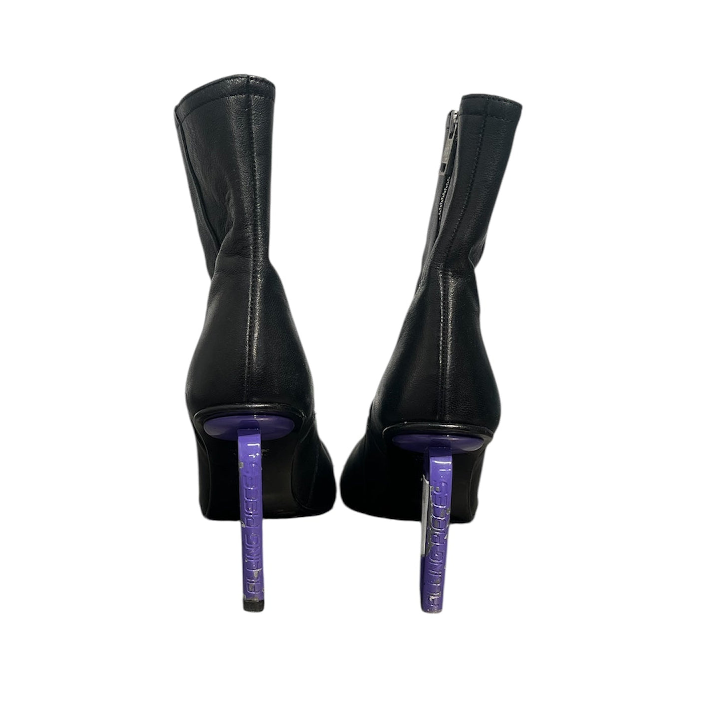 FILLING PIECES/Heels/EU 36/Leather/BLK/purple carabiner heel view 2