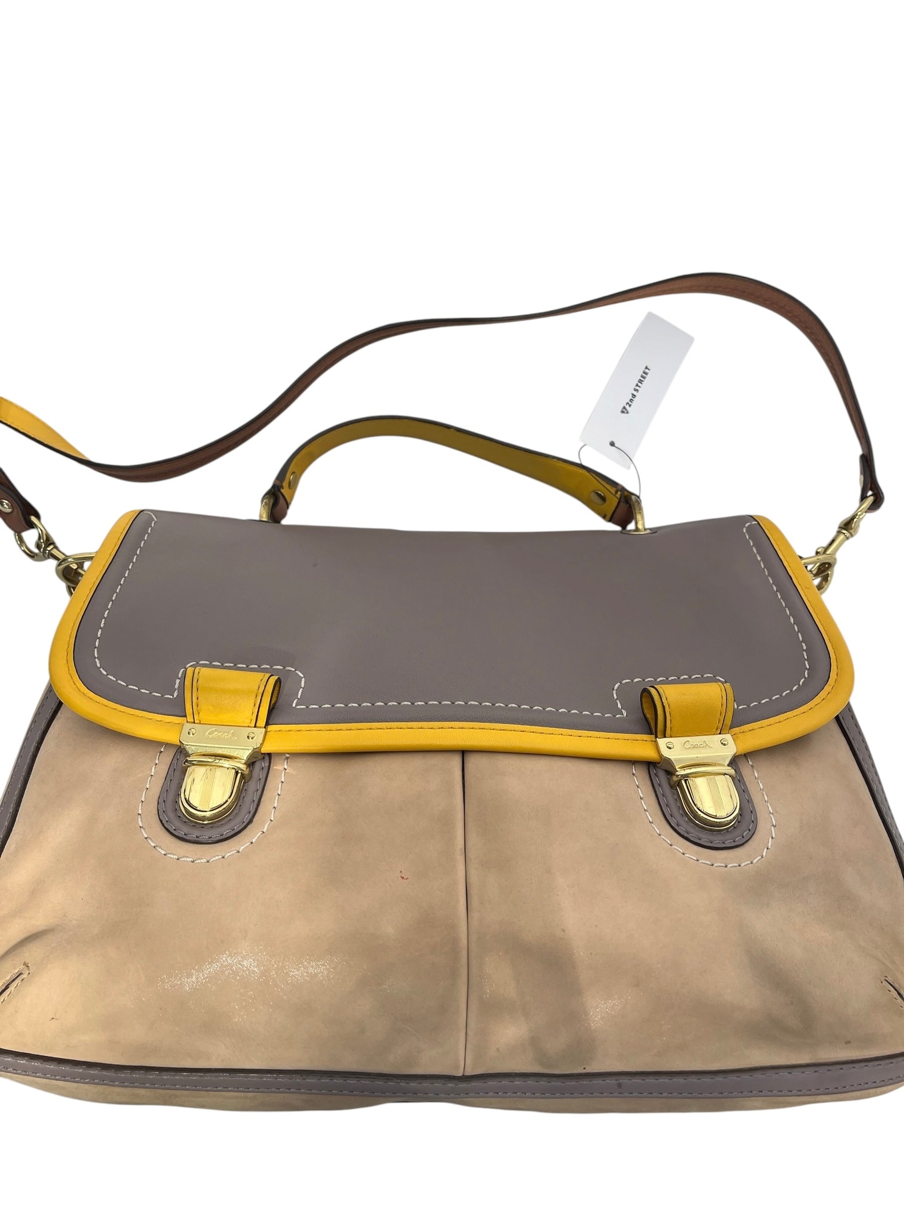 COACH/Bag/Border/Leather/YEL/POPPY FLAP BAG view 7
