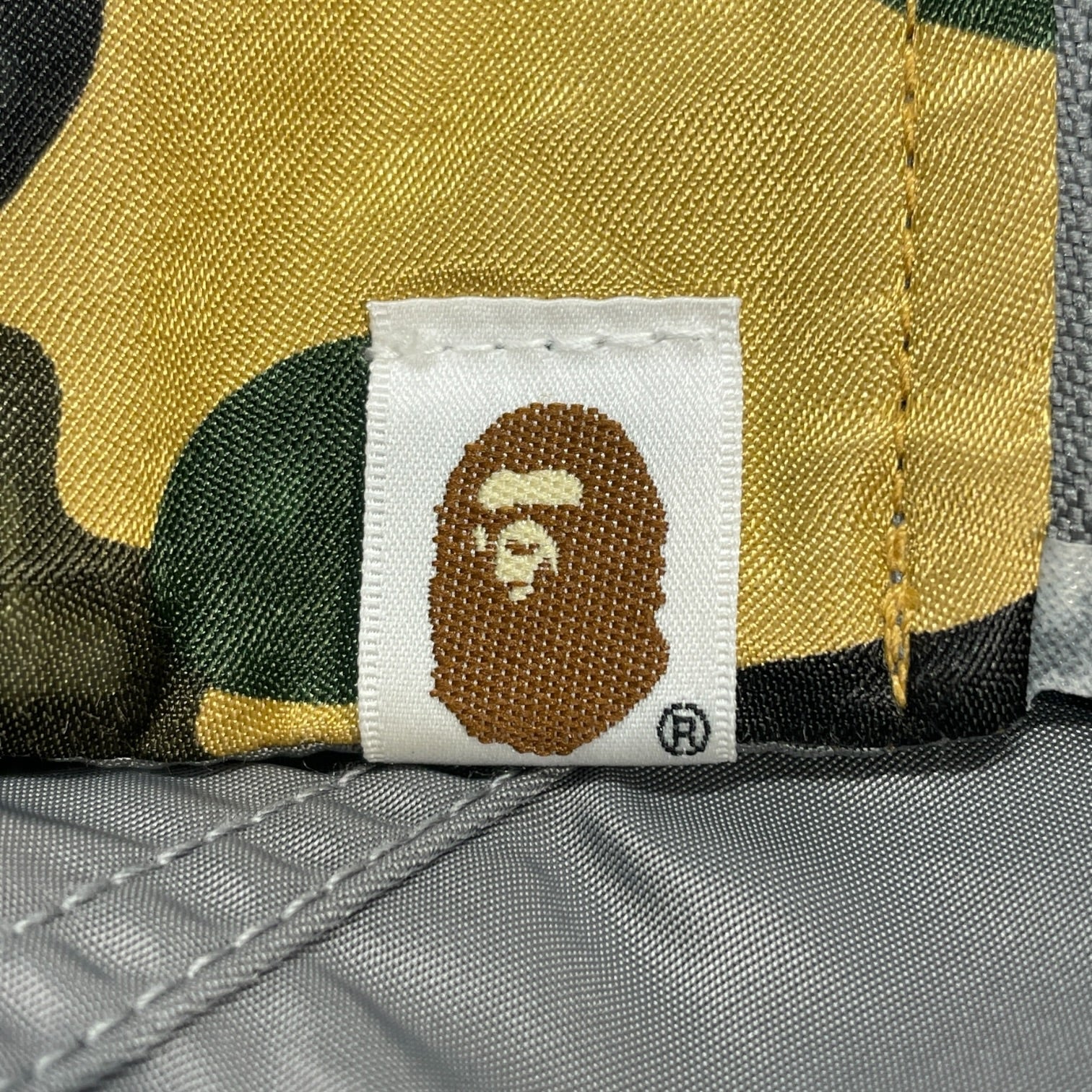 A BATHING APE/Flight Jkt/Nylon/GRY/Graphic/Embroidered Tiger view 3
