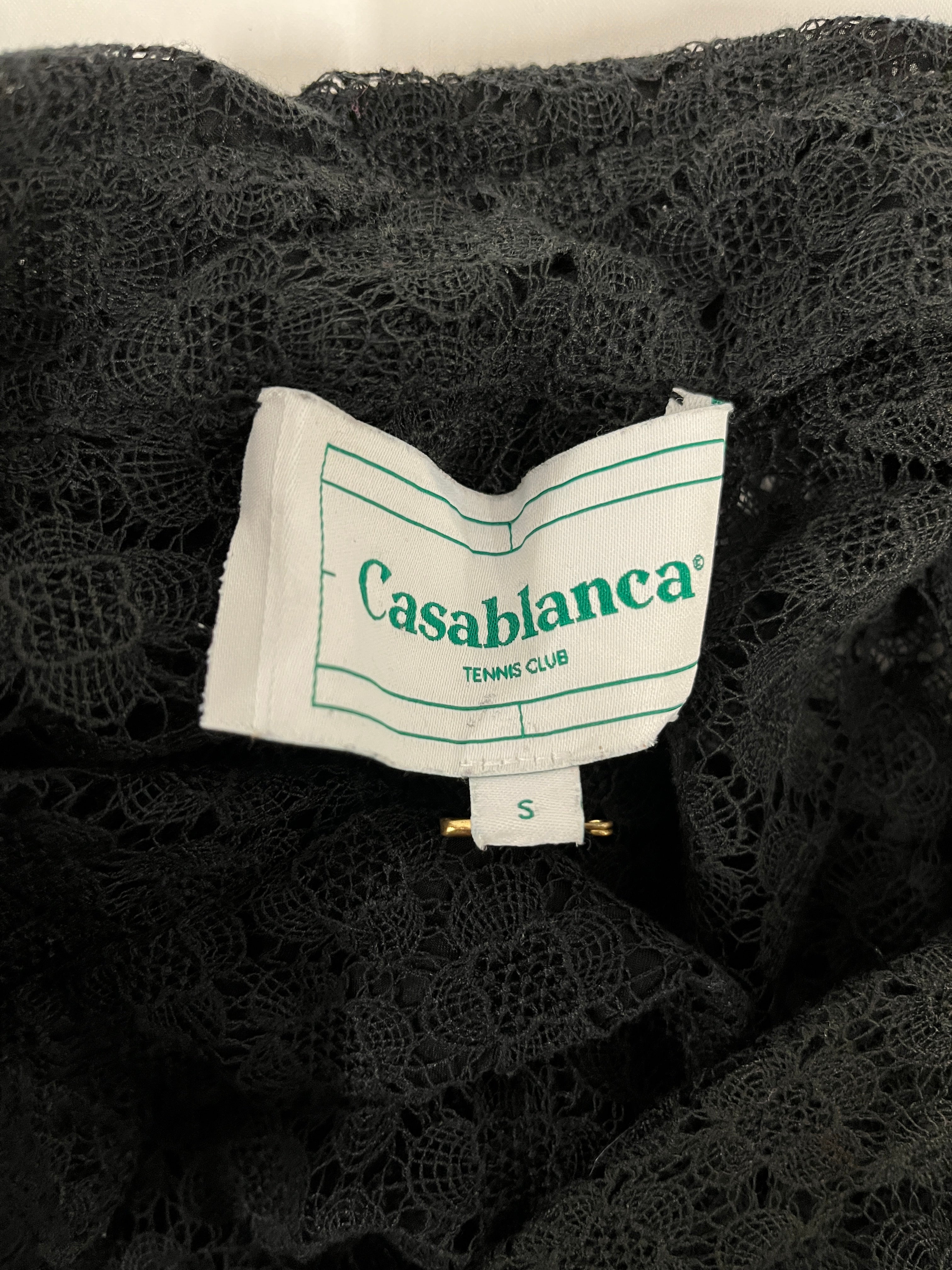 CASABLANCA/SS Blouse/S/Polyester/BLK/MS23-SH-080-03 view 5