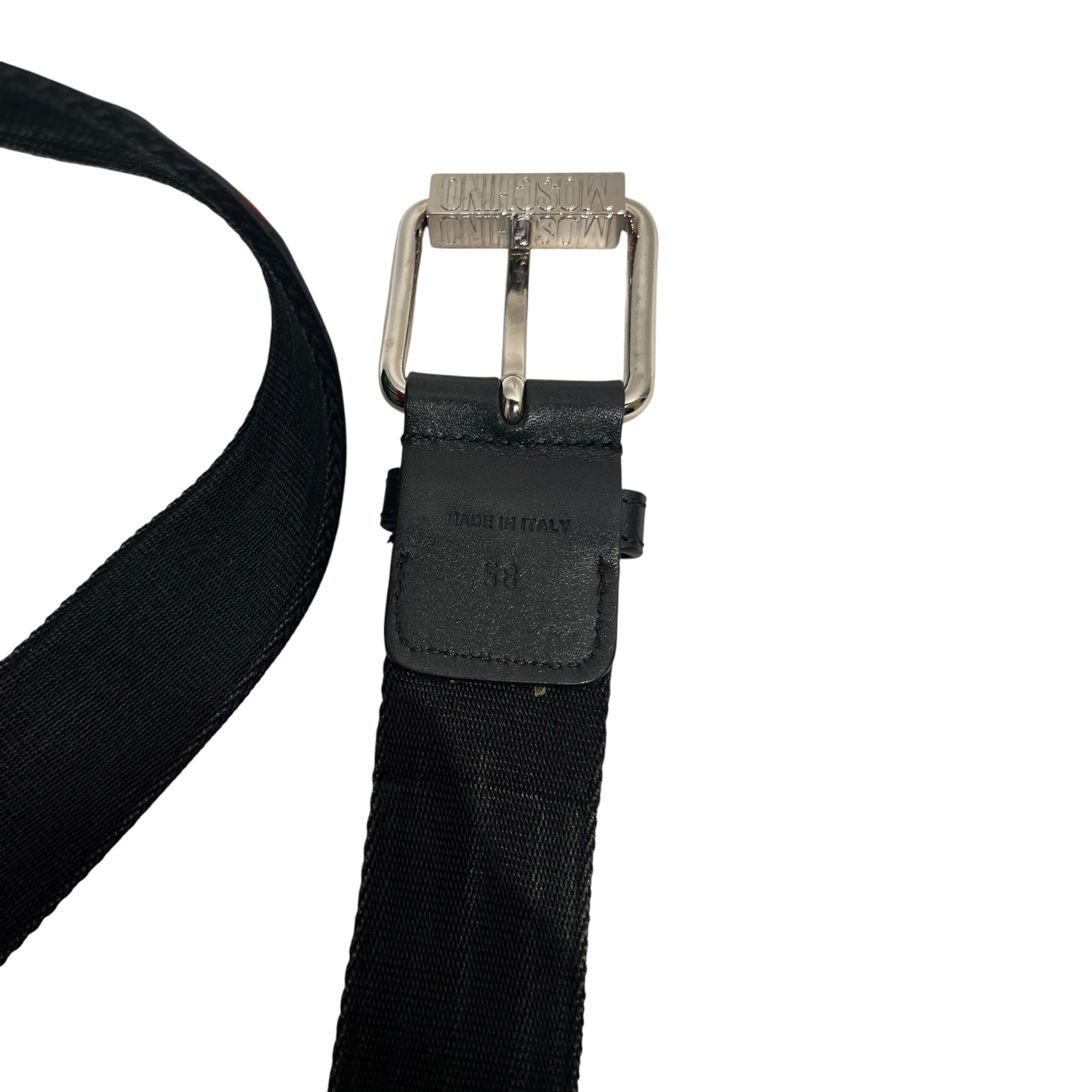 MOSCHINO/Belt/Cotton/BLK/M's/Couture Canvas Italy view 3