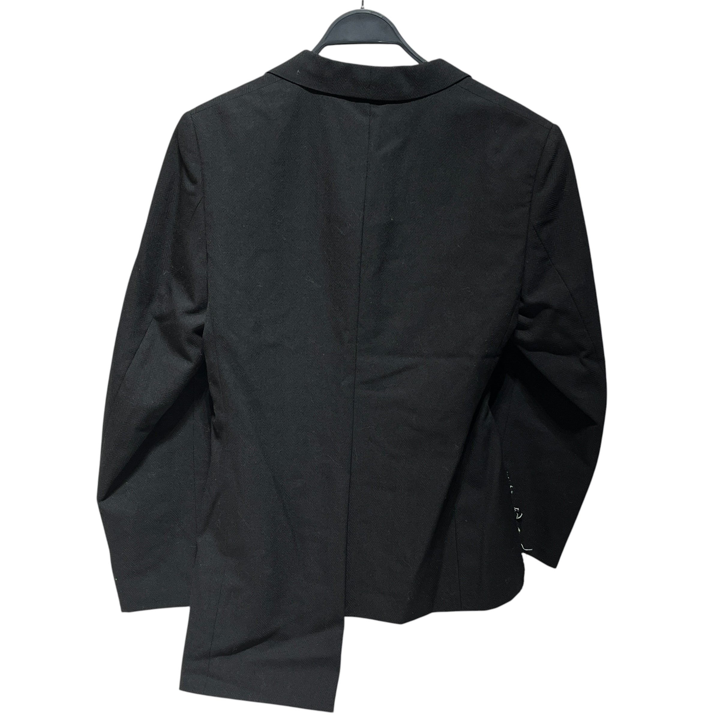 COMME des GARCONS HOMME PLUS/Jacket/S/Wool/BLK/Deconstructed Belted Blazer view 2