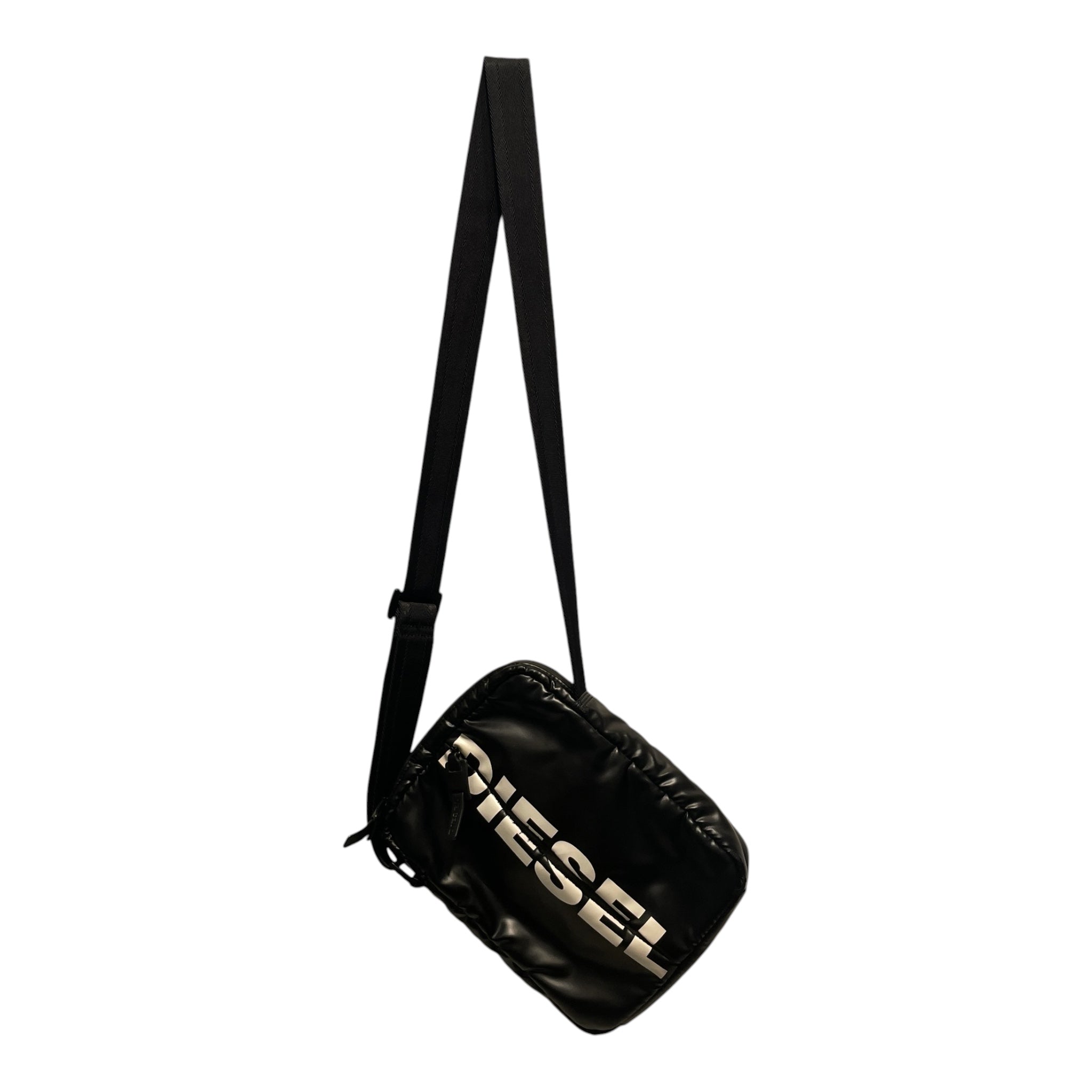 DIESEL/Cross Body Bag/Leather/BLK/LOGO ZIPPER view 1