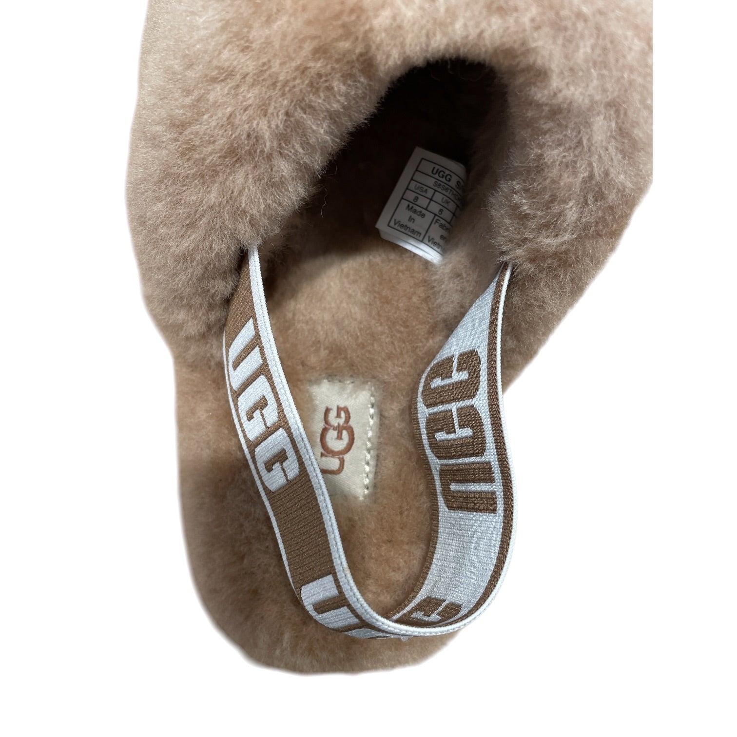 UGG australia/Sandals/US 8/Fake Fur/BEG/Fluffy Yeah Slide Slippers view 3