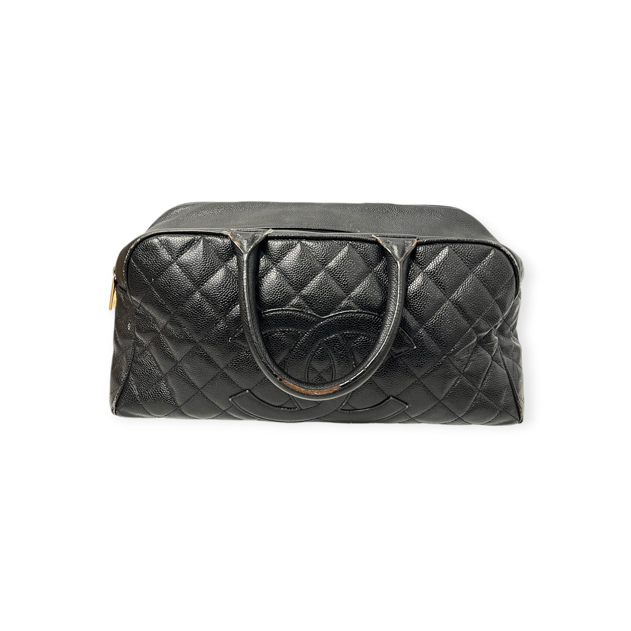 CHANEL/Bag/Leather/BLK/CAVIAR QUILTED BOWLER BAG view 1