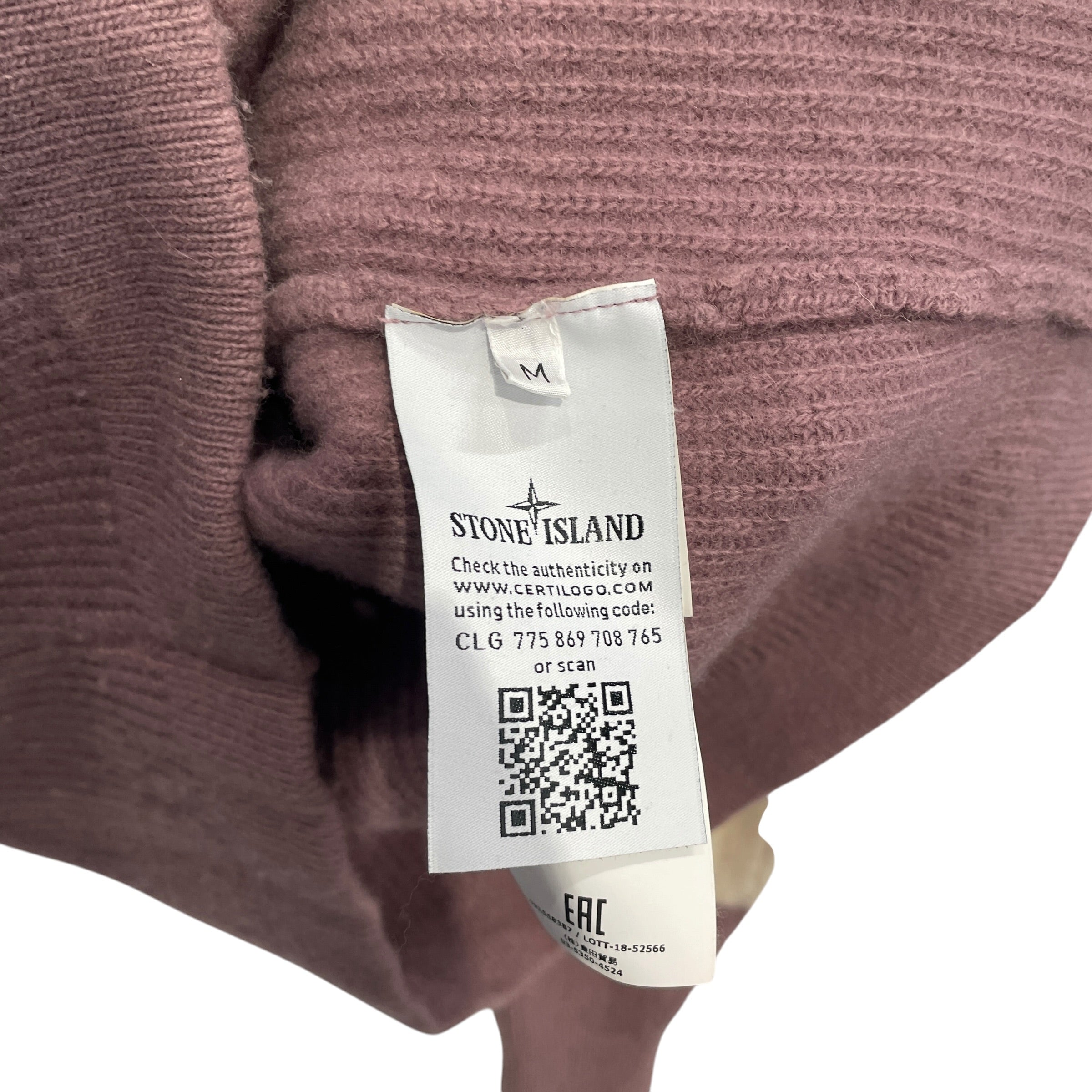 STONE ISLAND/BARNEYS NEWYORK/Heavy Sweater/M/Wool/PPL/MAUVE AND CREAM COLORBLOCK view 4