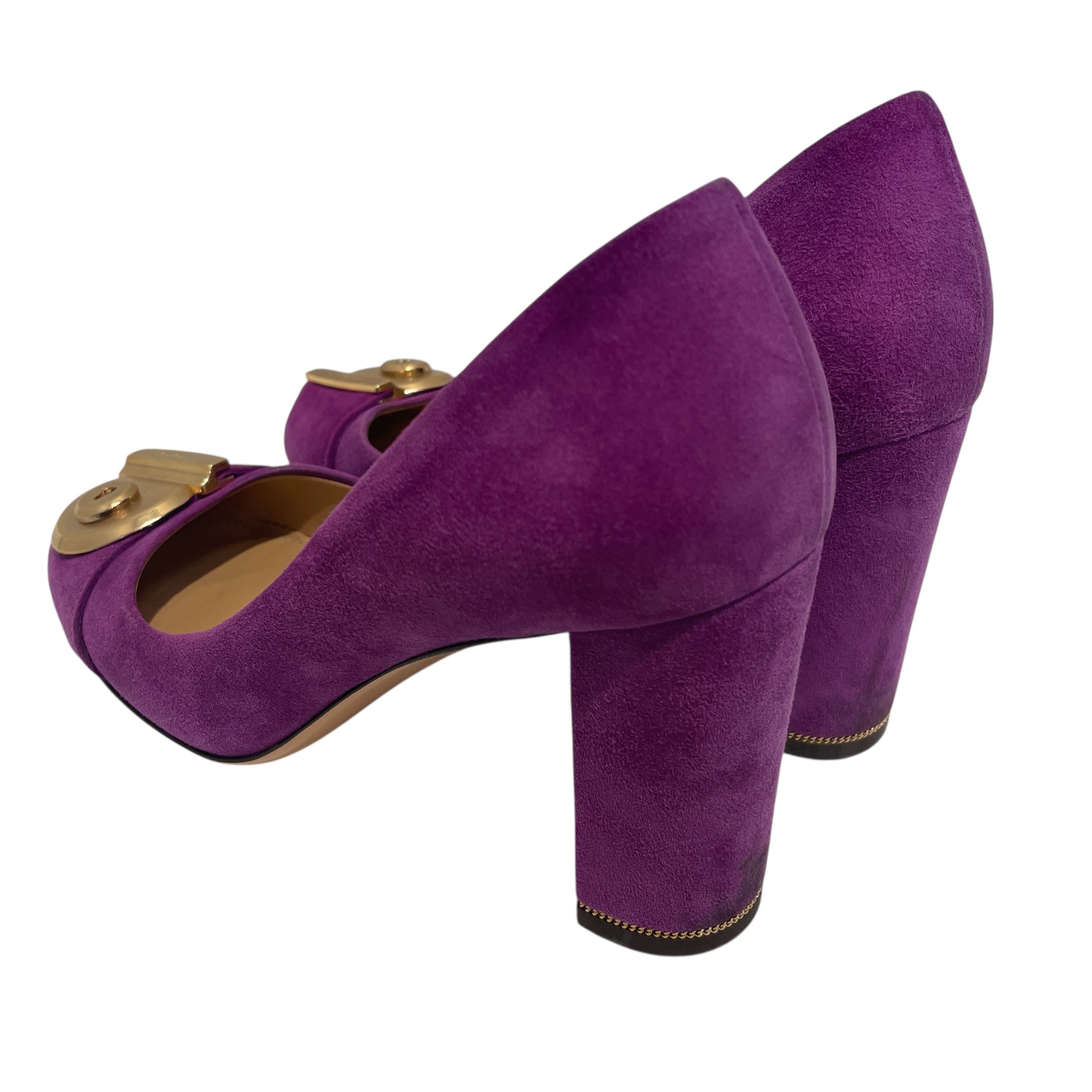 Salvatore Ferragamo/Heels/US 6.5/Suede/PPL/PUMPS view 2