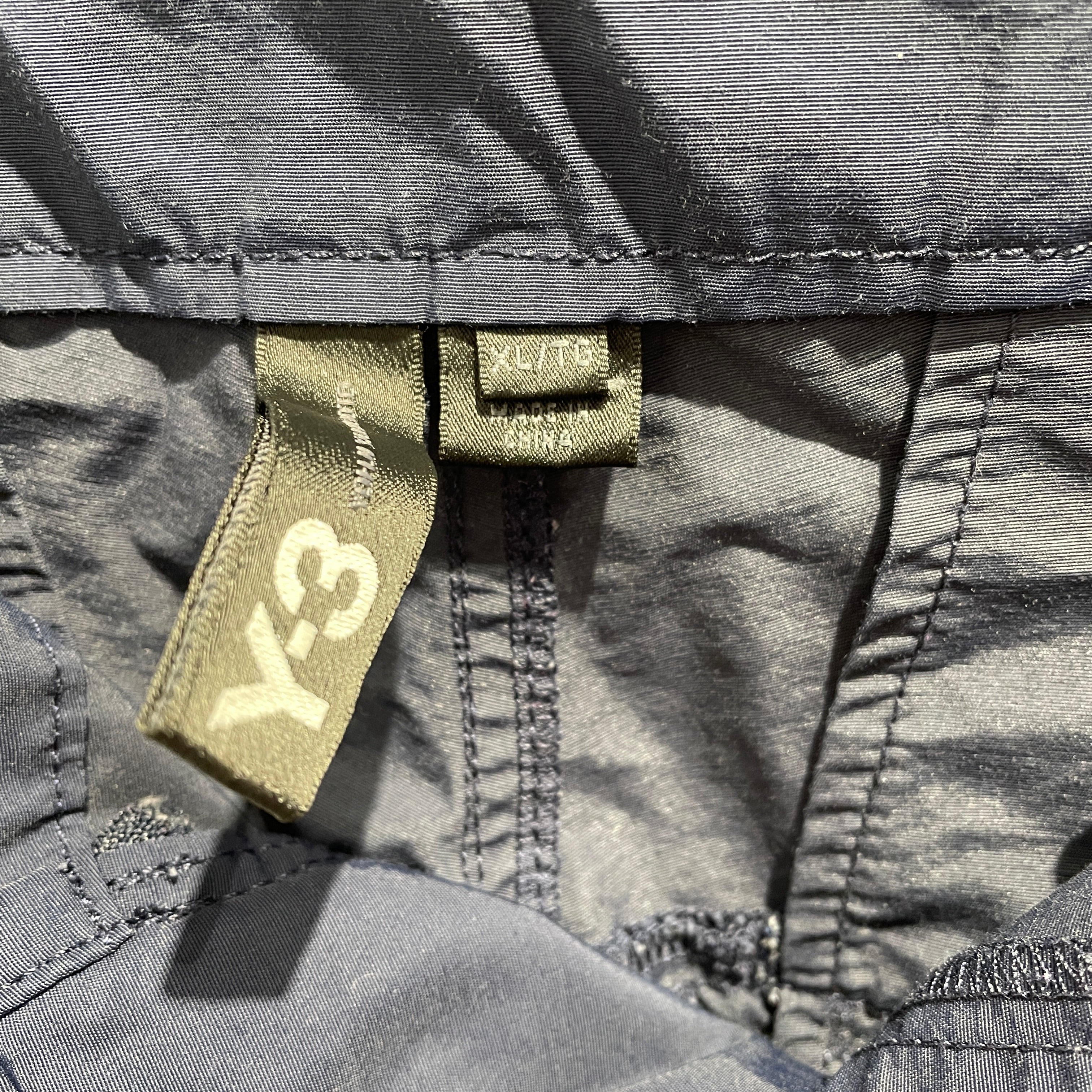 Y-3/Cargo Pants/XL/Cotton/NVY/cinched cargo view 3