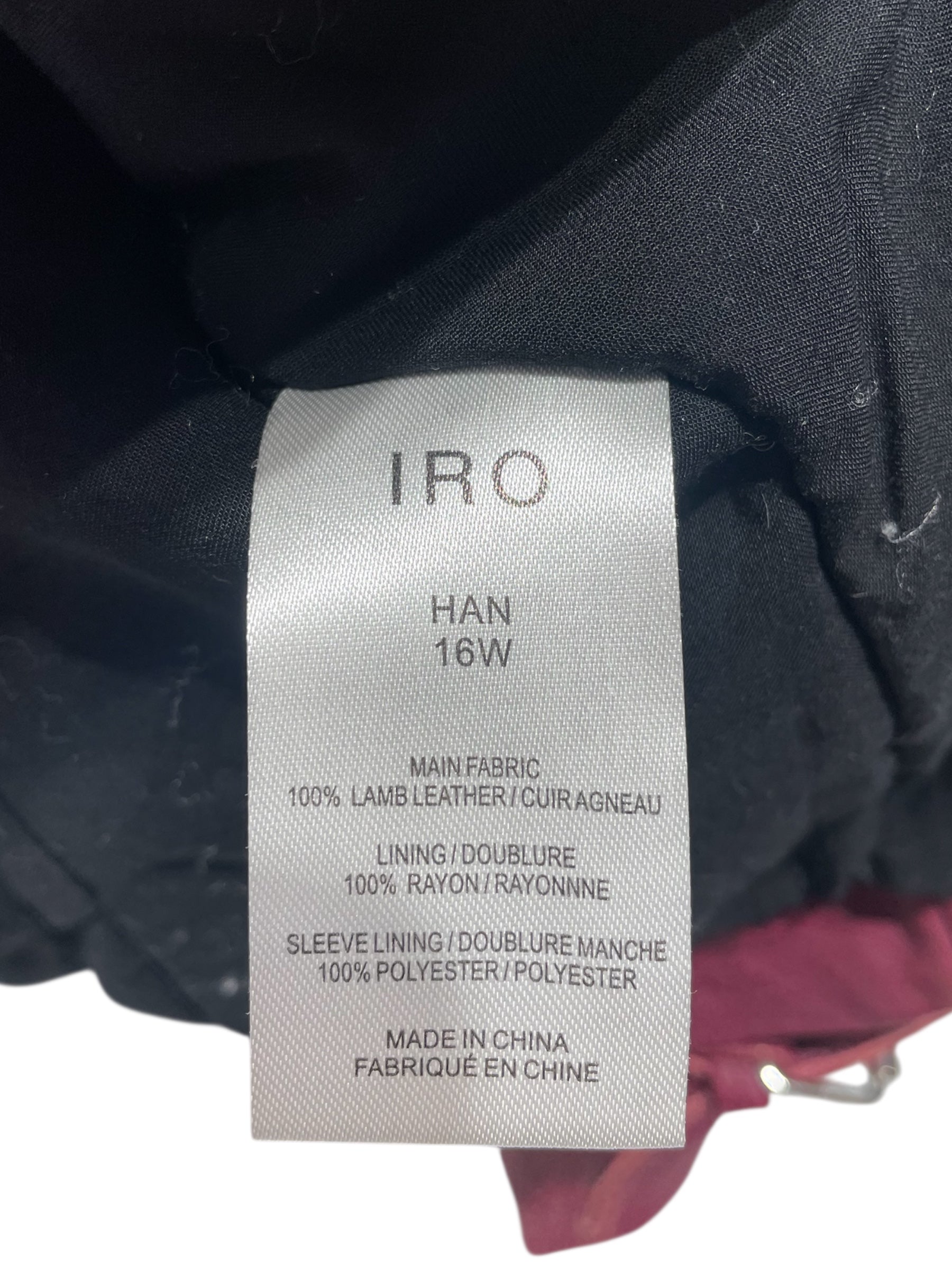 IRO/Leather Jkt/36/Leather/BRD/Iro leather jacket burgundy view 4