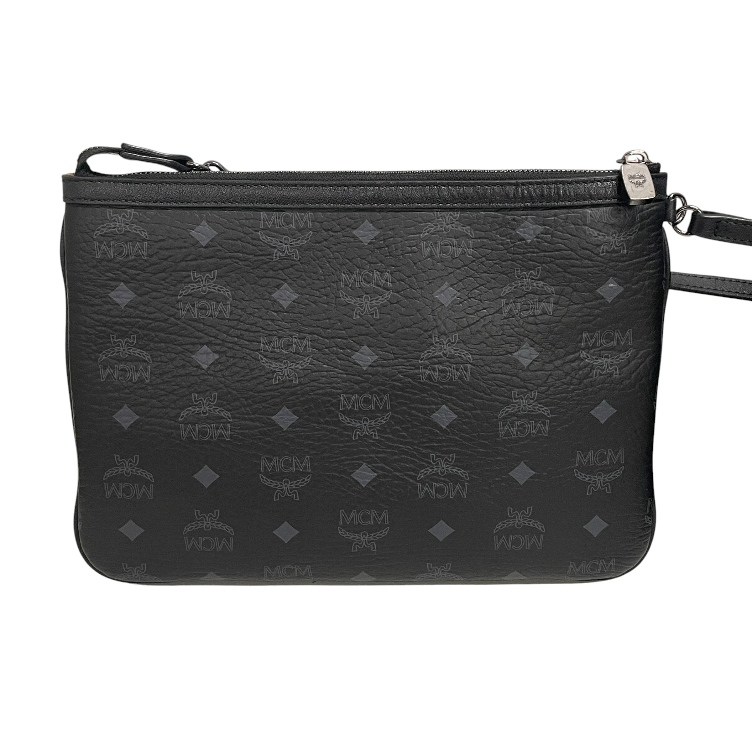 MCM/Bag/Monogram/Leather/BLK/attachable tote view 3